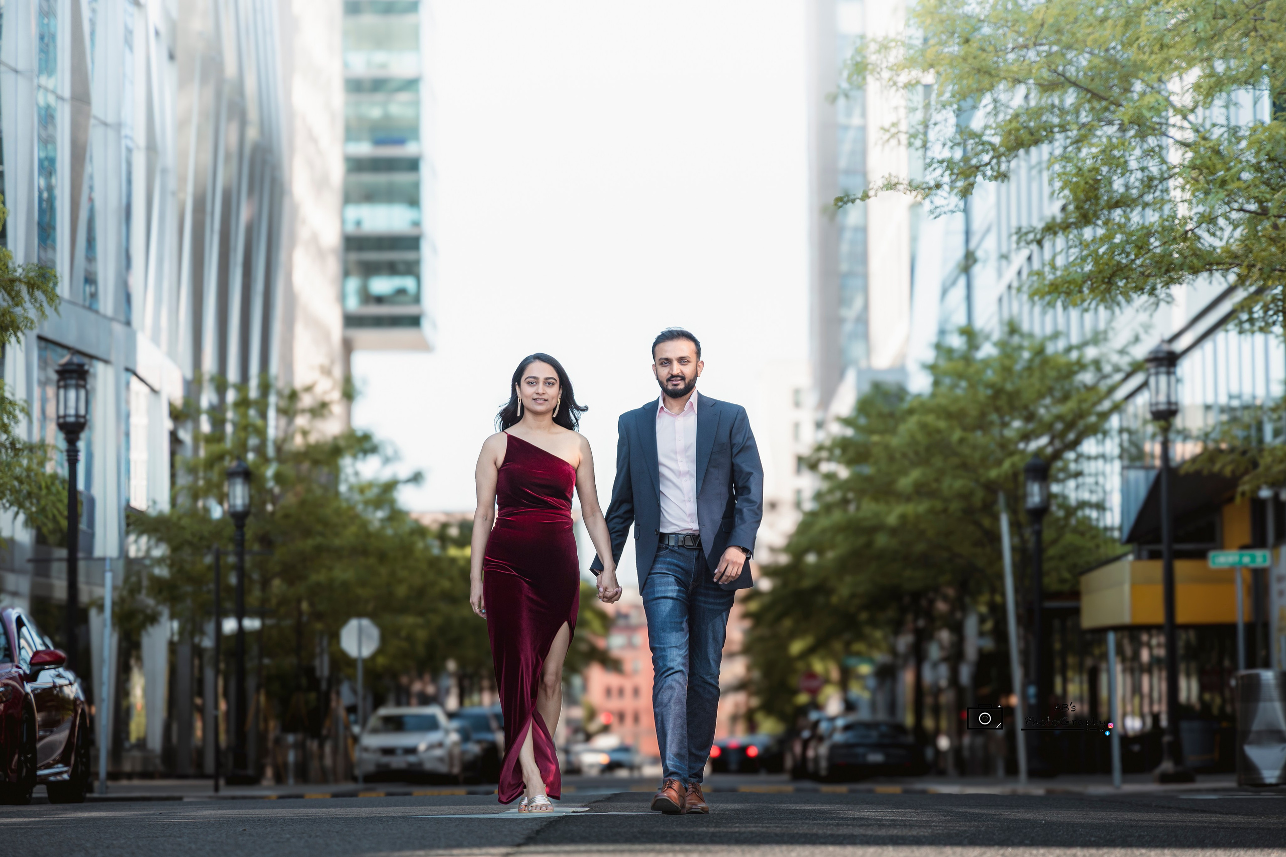 South Indian styled pre-wedding couple in New England