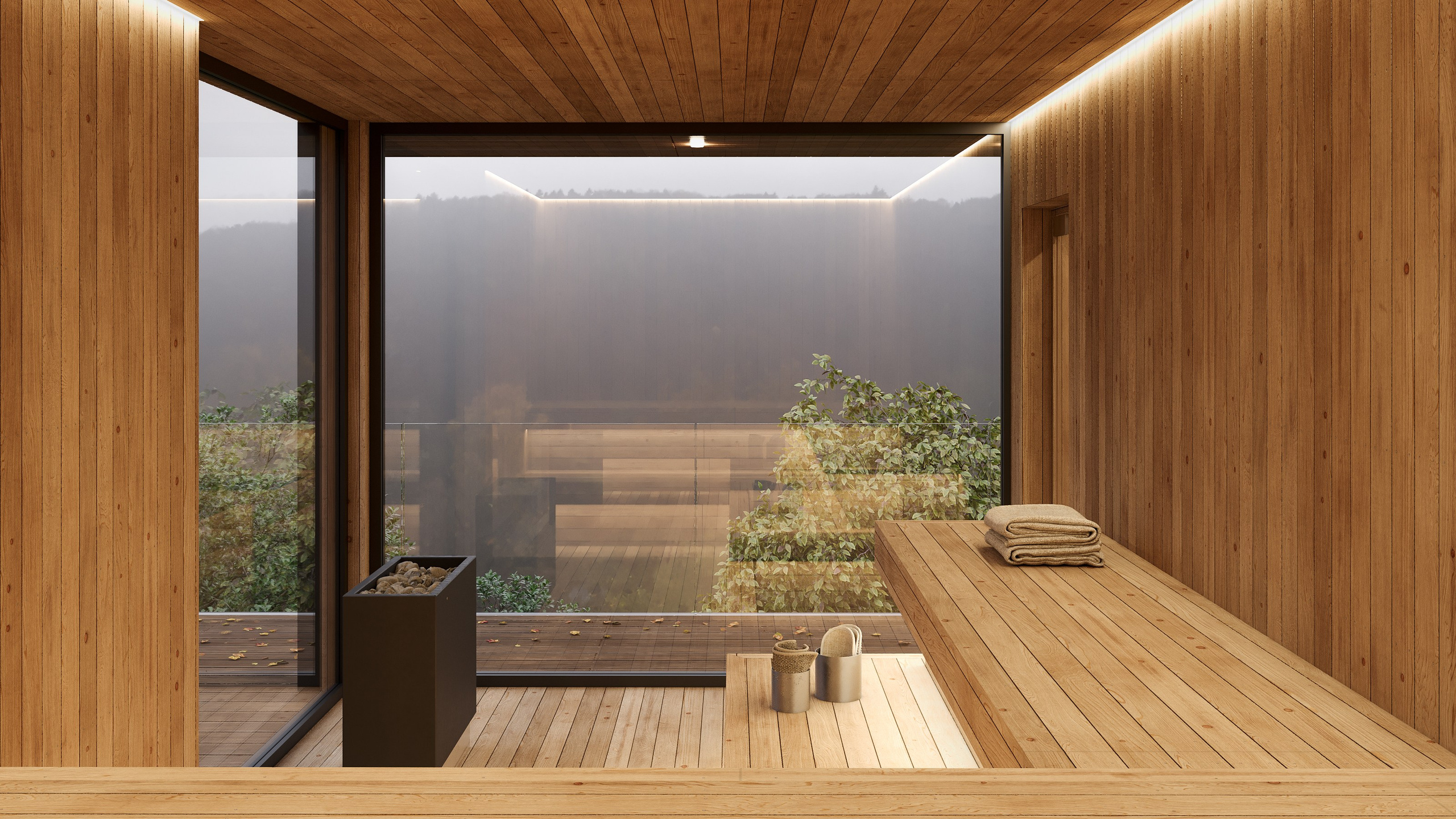 Návrh novostavby wellness.