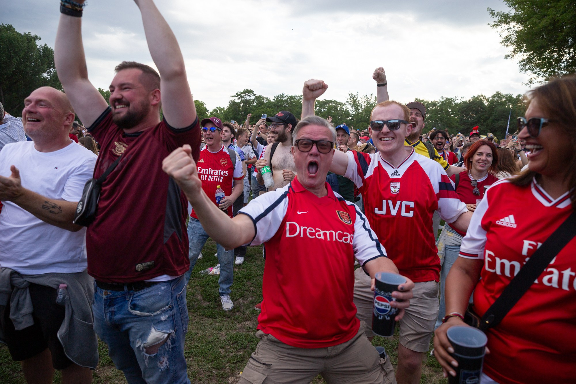 UEFA Champions League Final. Arsenal vs PSG. Budapest 2026. Arsenal Fan Zone. Photographer in Budapest — Yura Knyazev