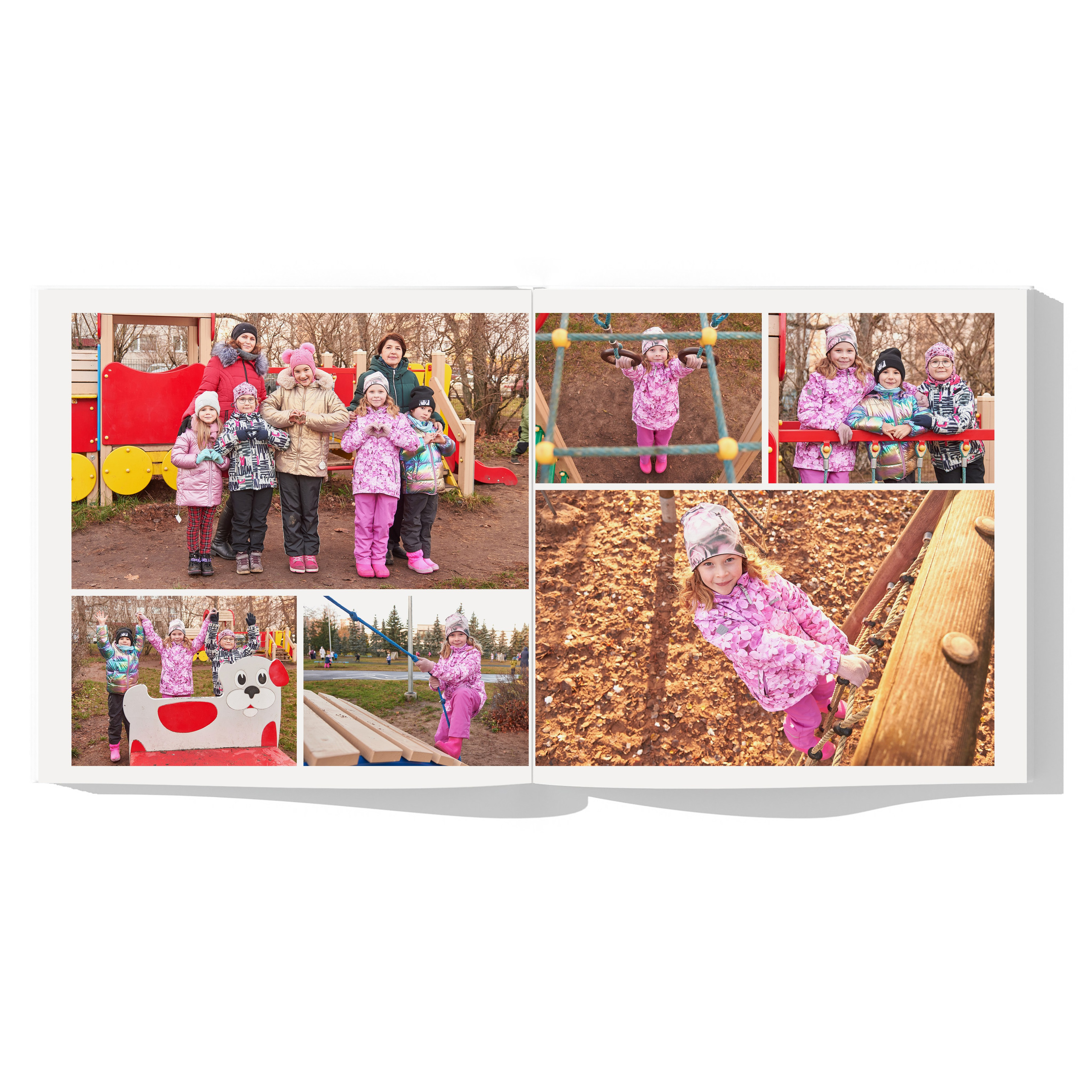 Фотосессия детей на прогулке на территории садика