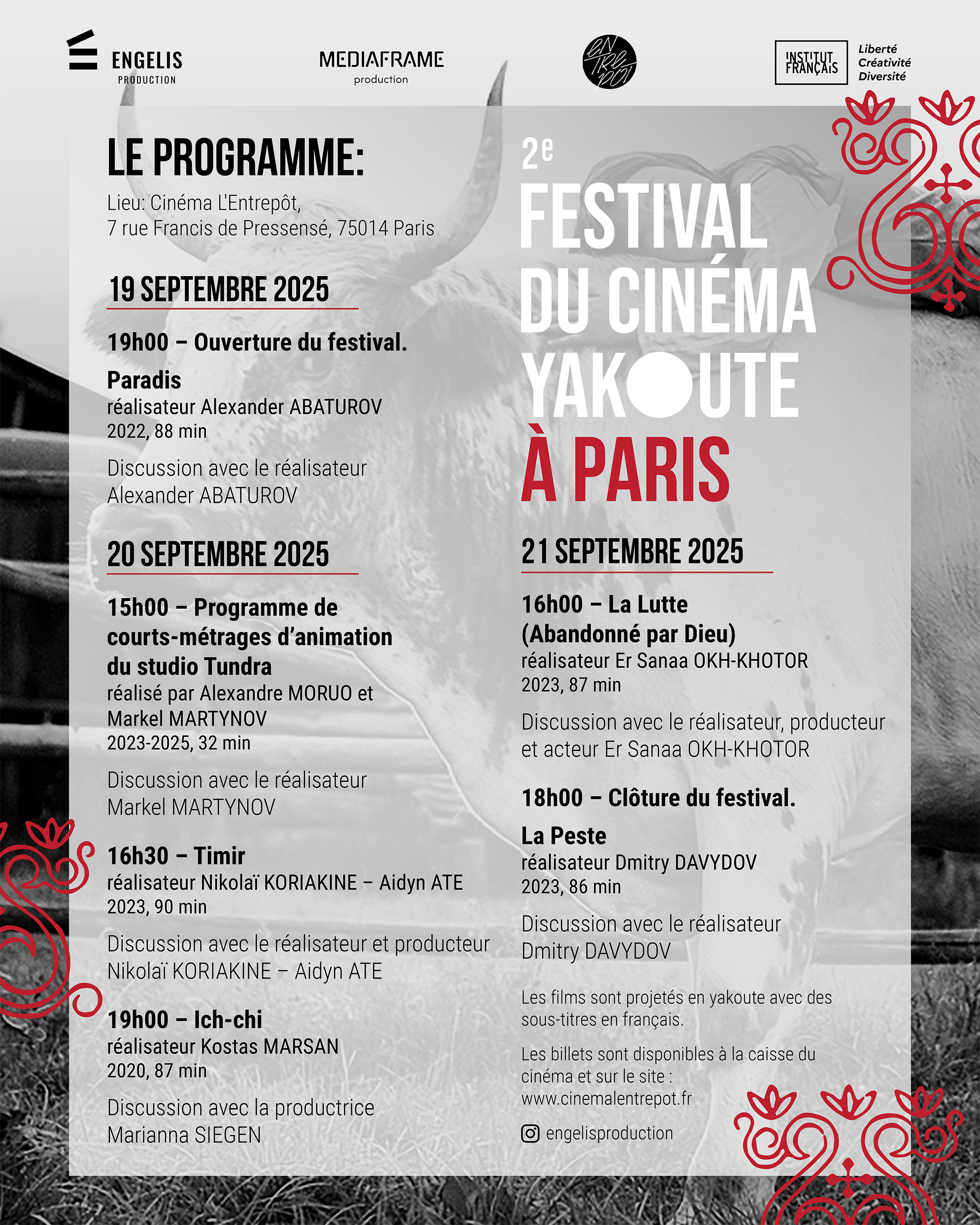 Le deuxième Festival du Cinéma Yakoute à Paris. Ayar Kuo