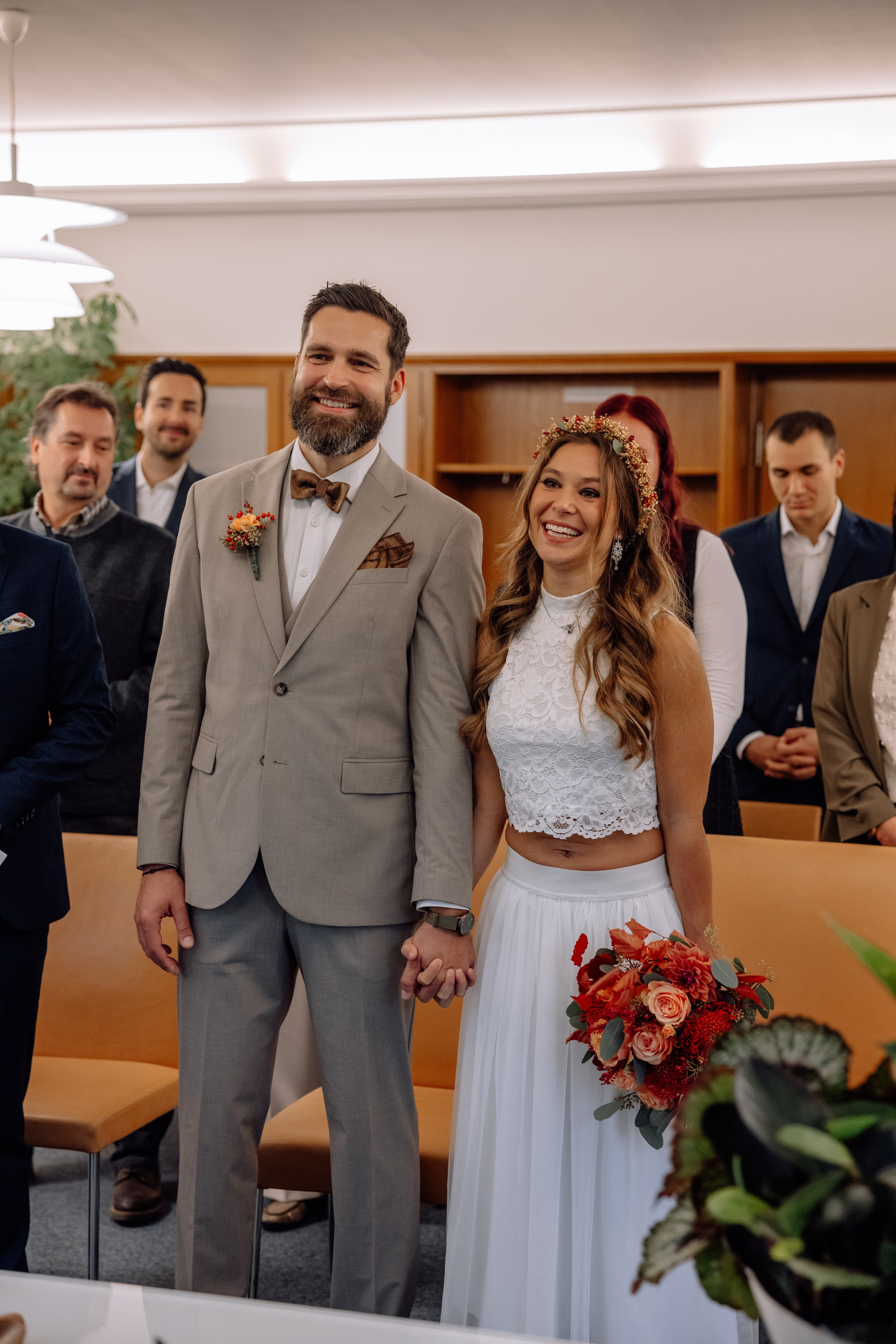 Herbsthochzeit im Standesamt Schwabing. Hochzeitsfotograf München Taufe Familienfotograf Tanja Mauke