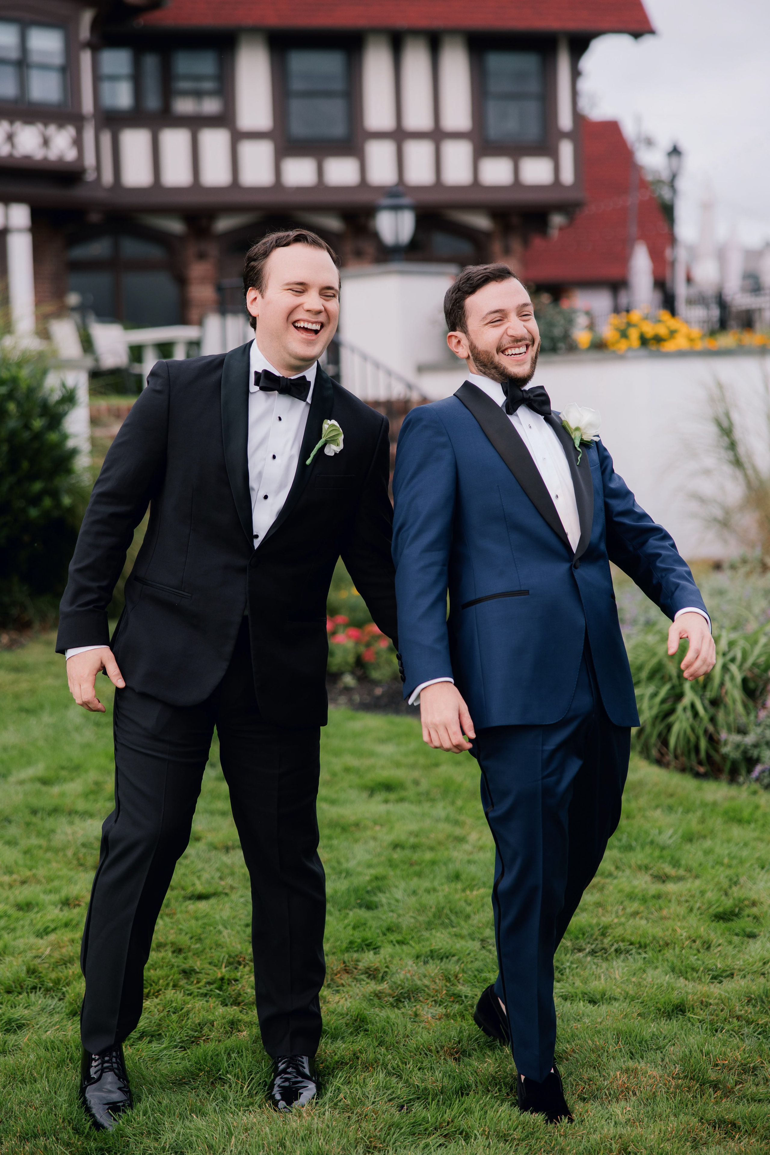 two men in tuxed suits