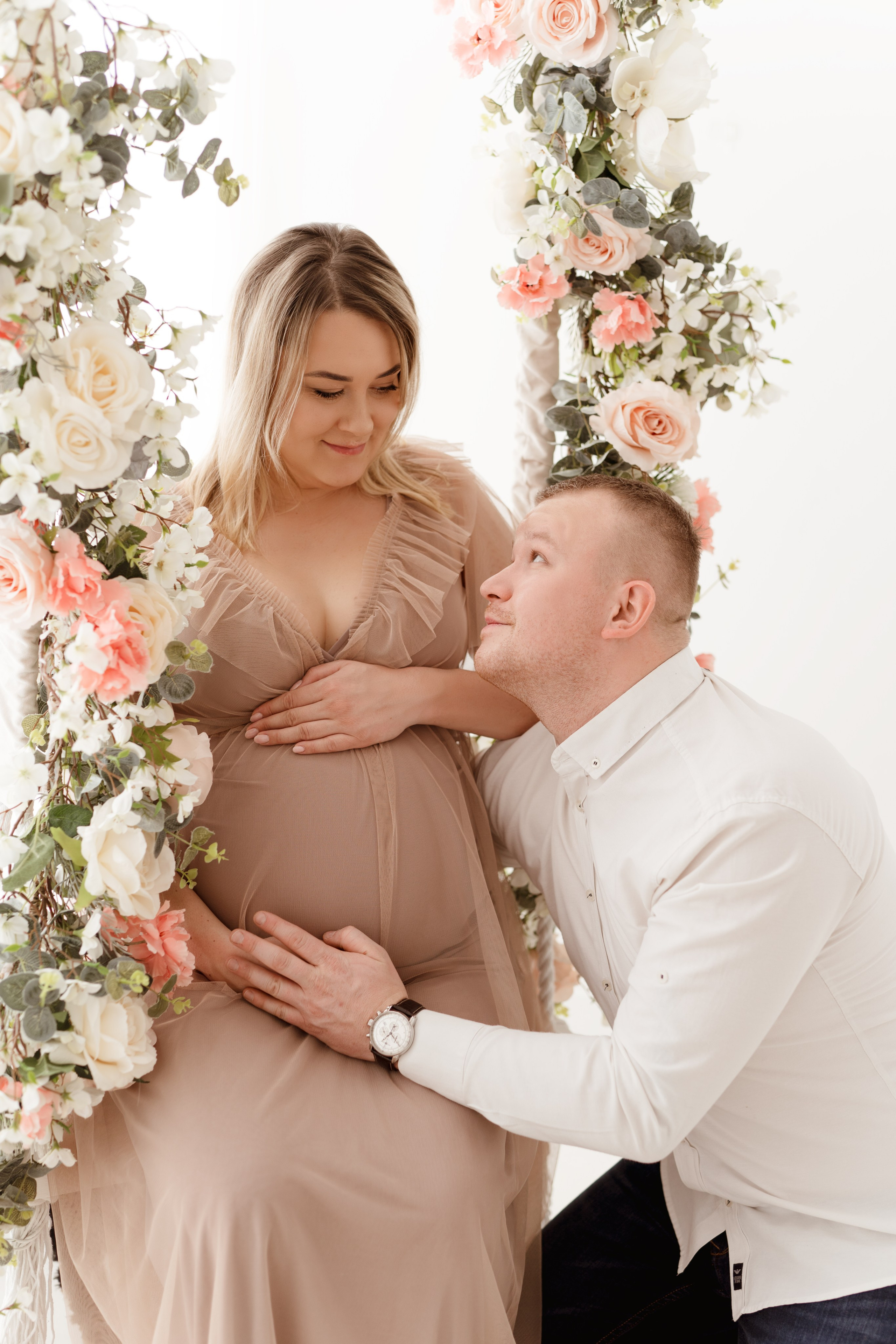 Sesja ciążowa Kasi. Fotograf Łódź - sesja ciążowa, noworodkowa, dziecięca. Studio w Łodzi