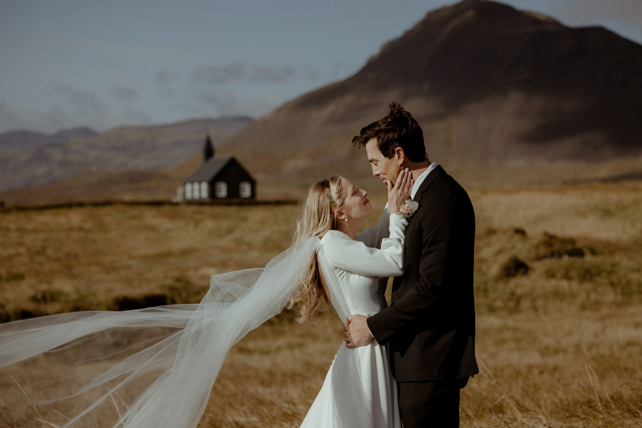Iceland elopement at Budir Black Church | Snæfellsnes wedding by Iceland elopement photographer & videographer. Iceland elopement photographer & videographer