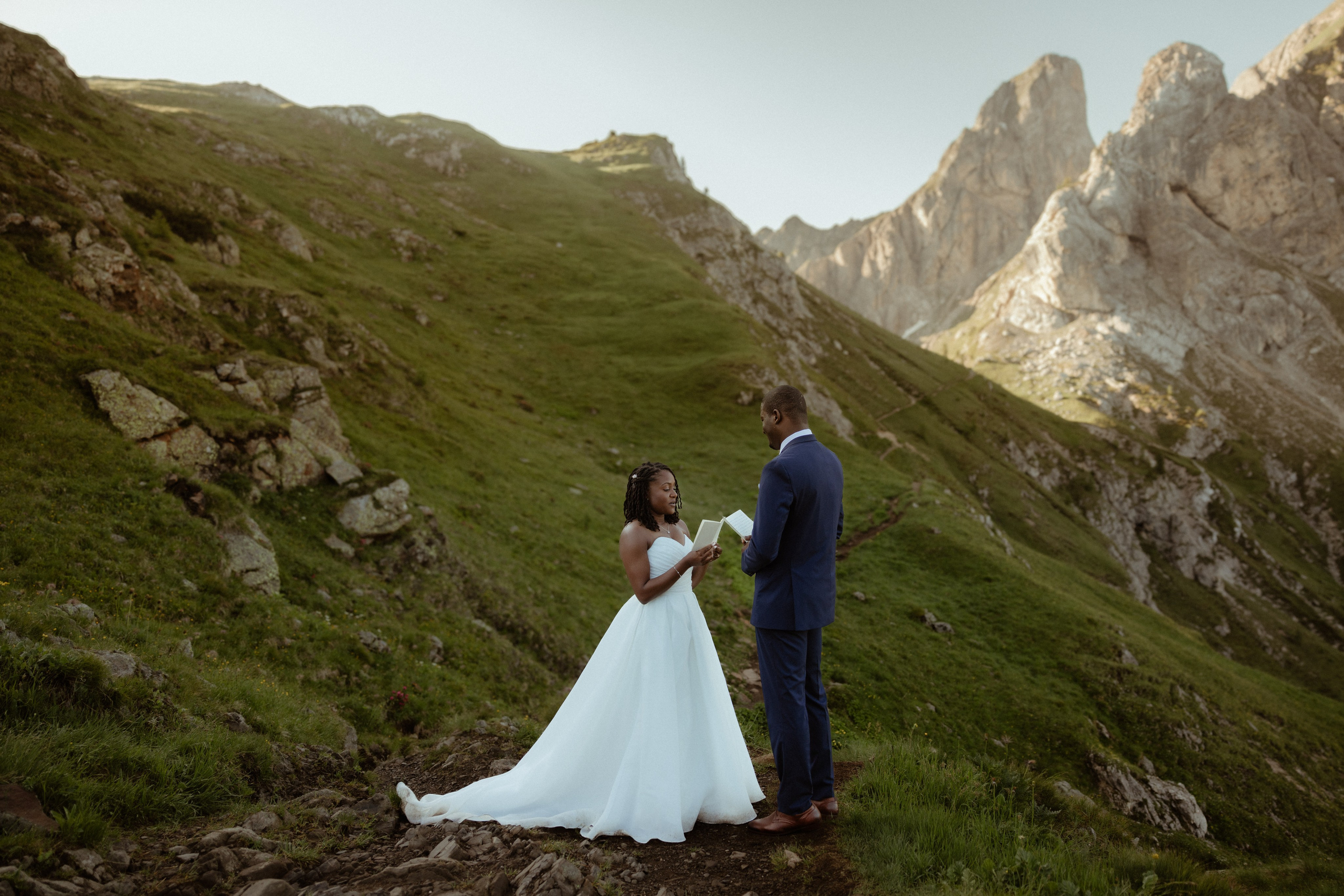 Ashley & Faisal’s sunrise Dolomites elopement. Iceland elopement photographer & videographer