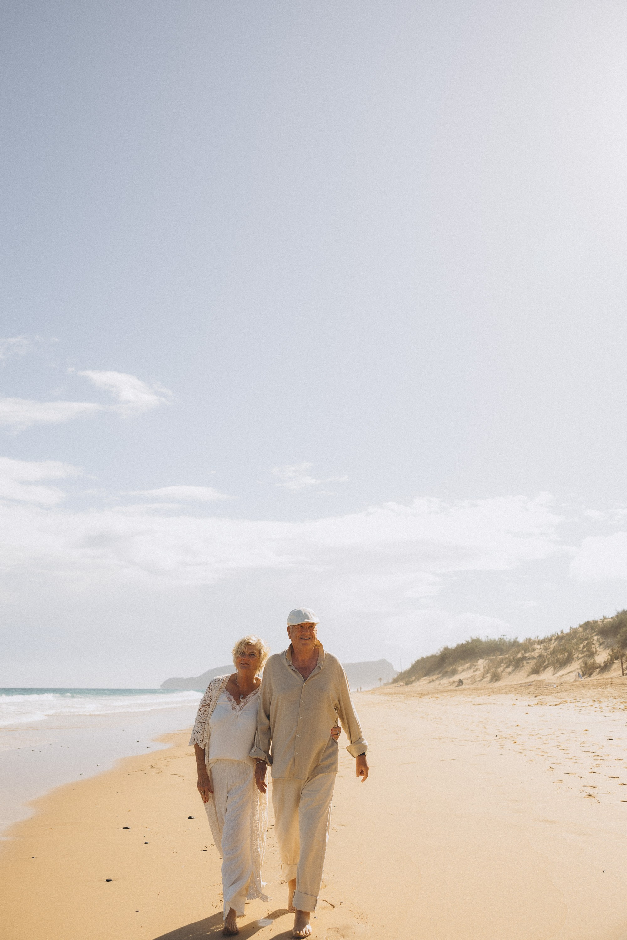 Photo session of a couple aged 70+