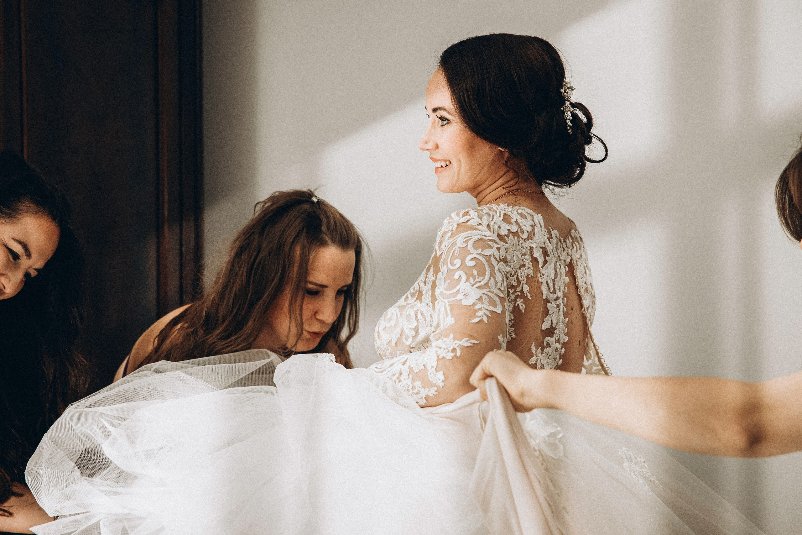 Bride's preparations for the wedding