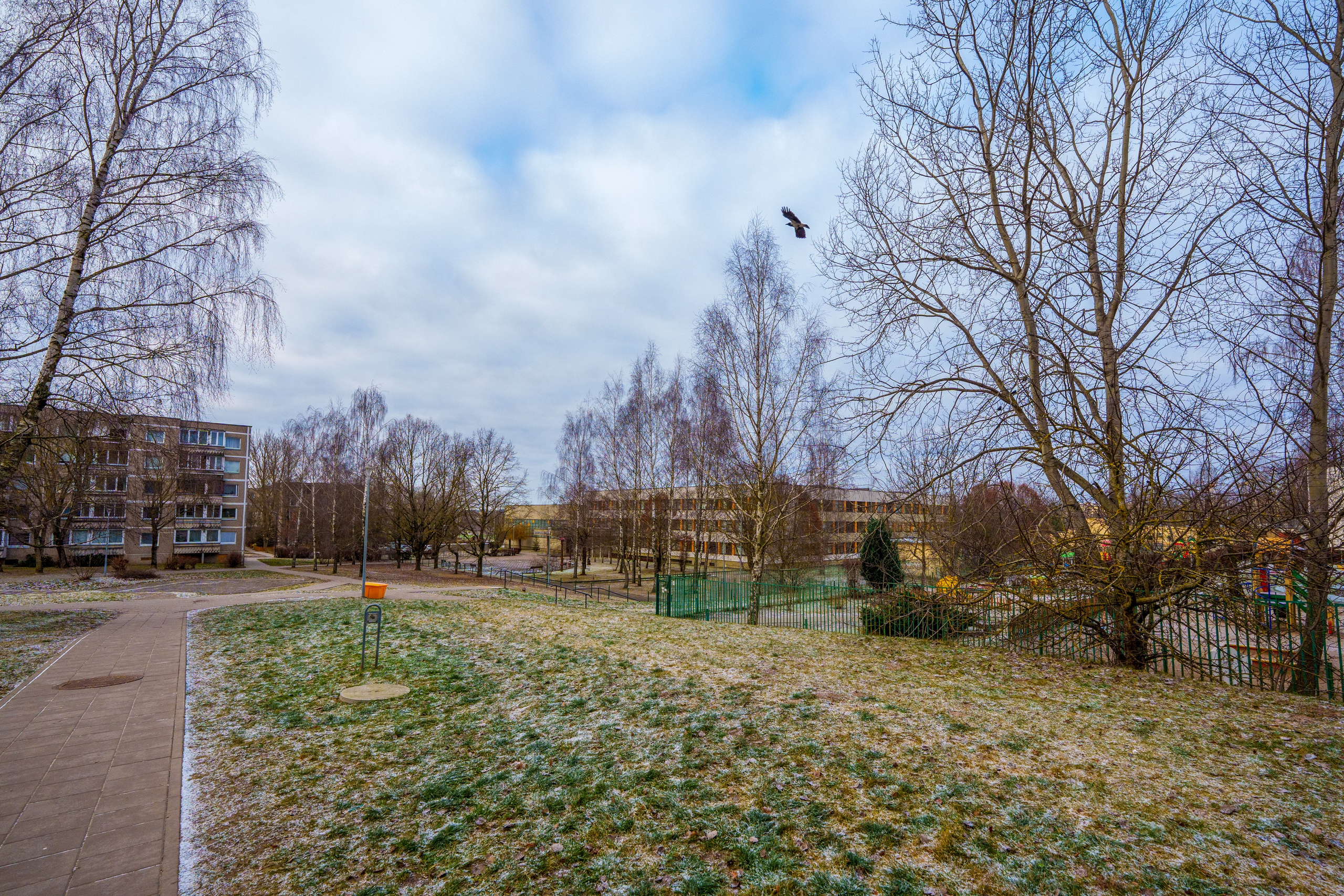 Kiemas su lauko treniruokliais ir vaikų aikštele Taikos g. 69 Vilnius