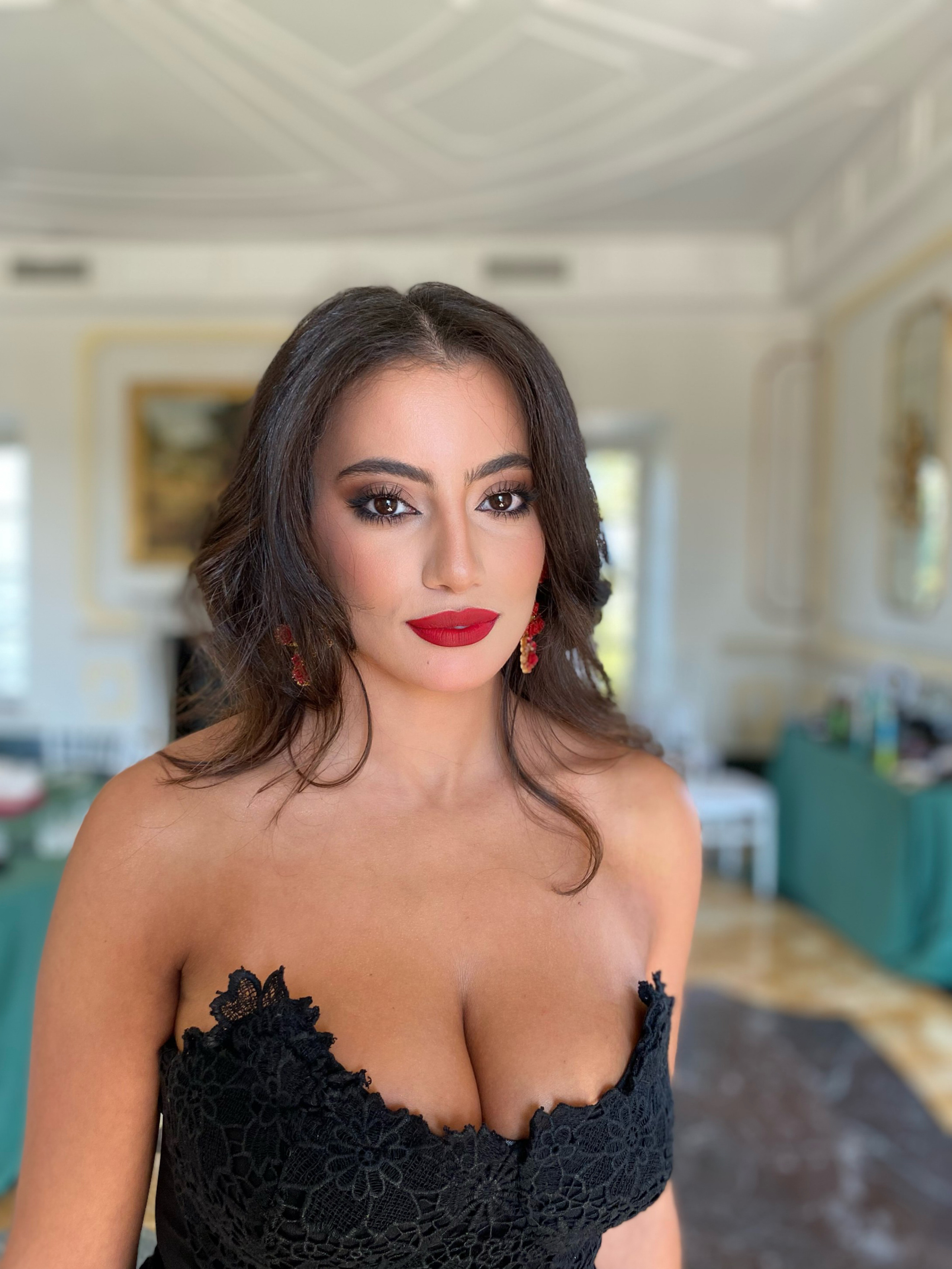 Beauty Makeup for a bridesmaid in Villa Miani by Kate Lisi-Rome