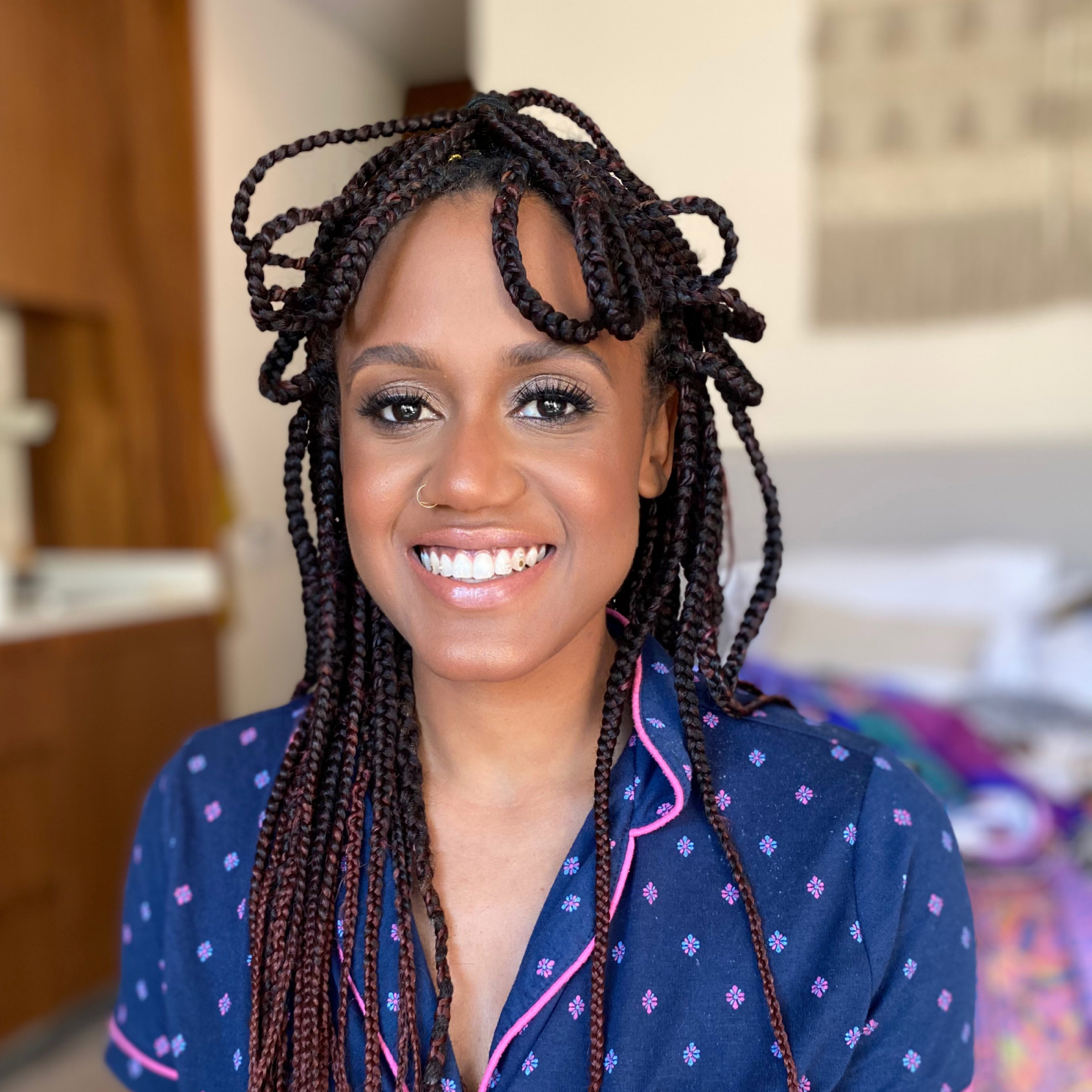 Natural Makeup for a Daytime Event on a dark-skinned woman by Kate Lisi