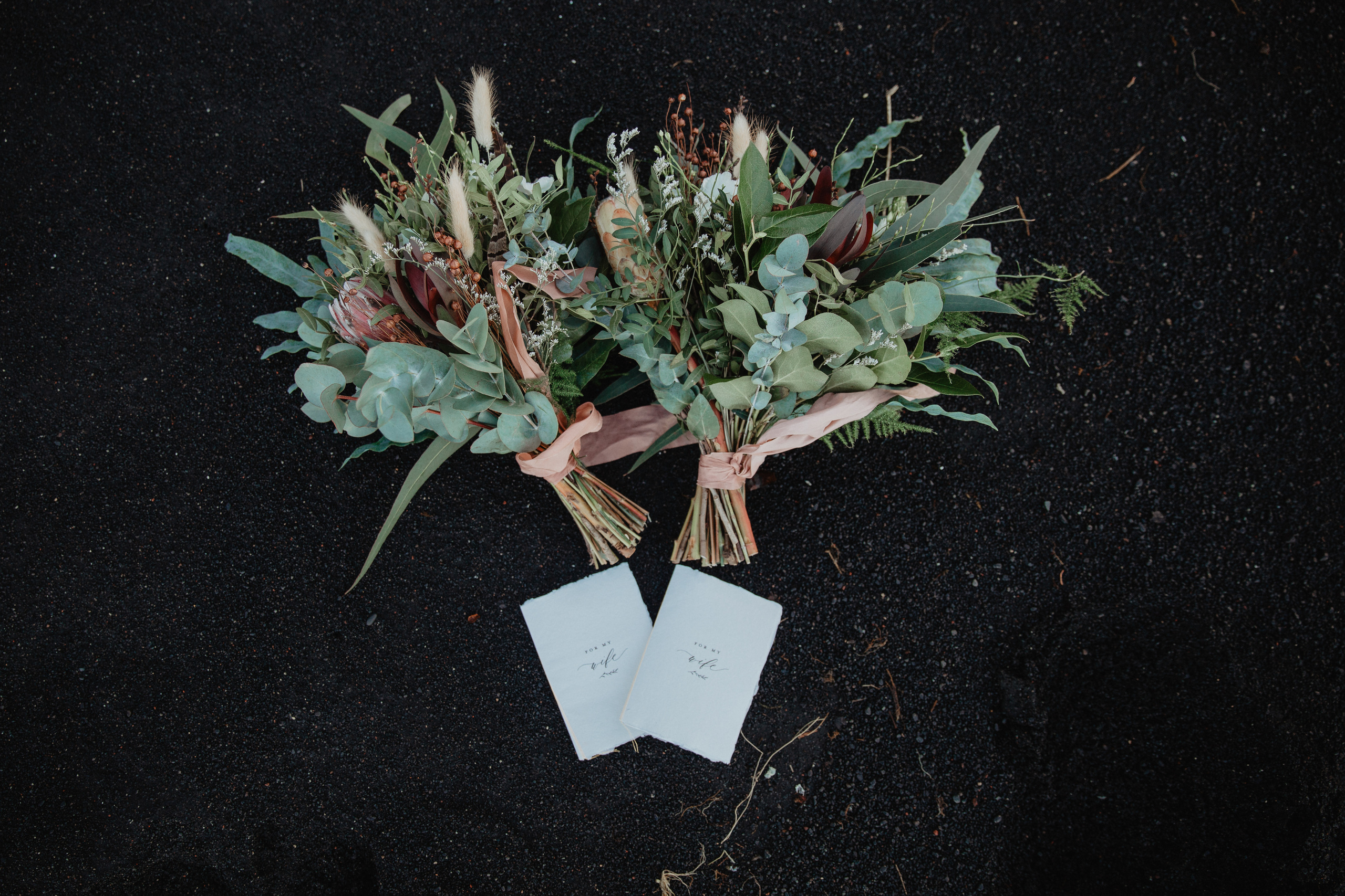 Sunrise elopement at black sand beach in Iceland. Iceland elopement photographer & videographer