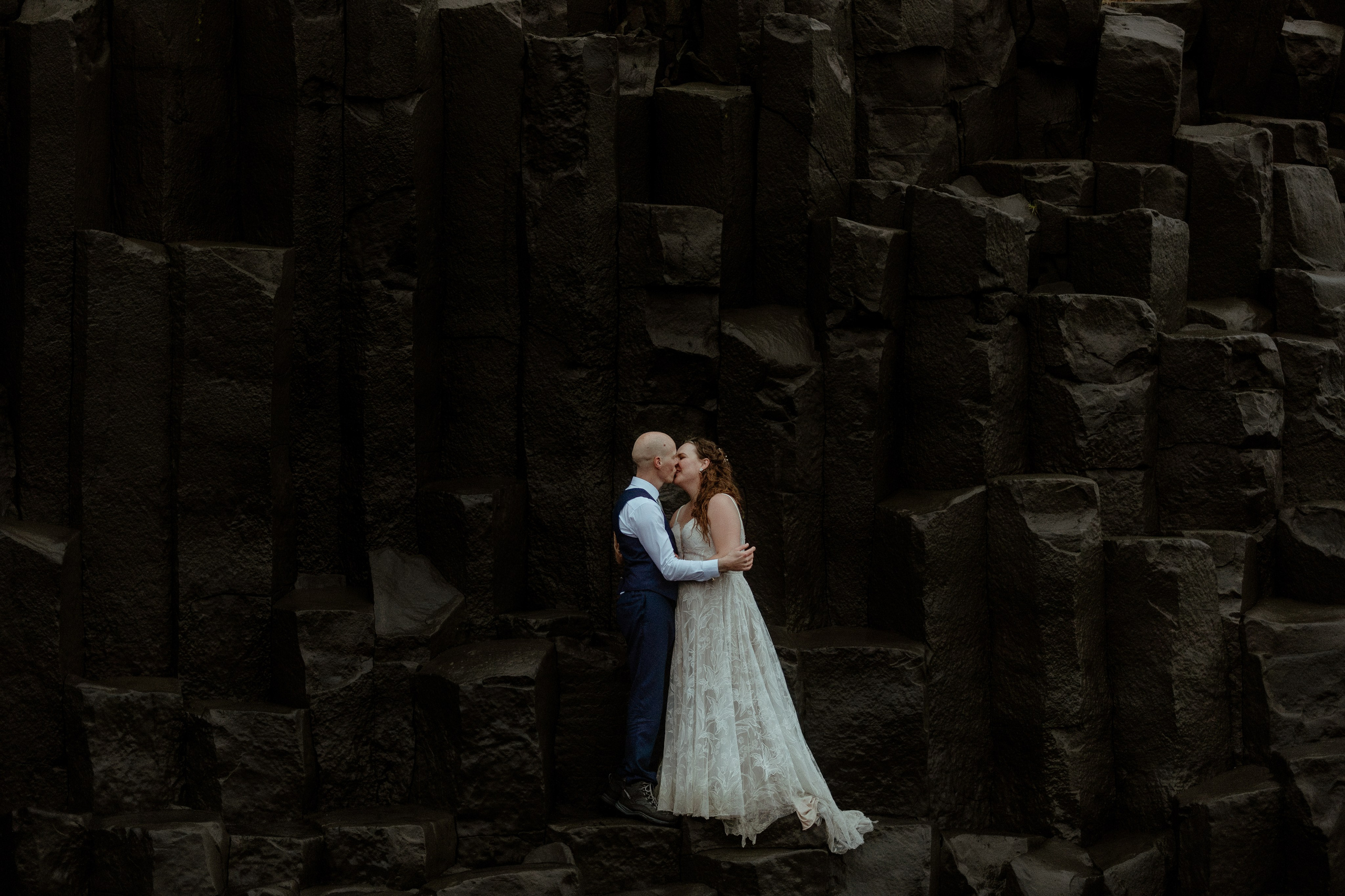 Iceland Elopement at Black Sand Beach. Iceland elopement photographer & videographer