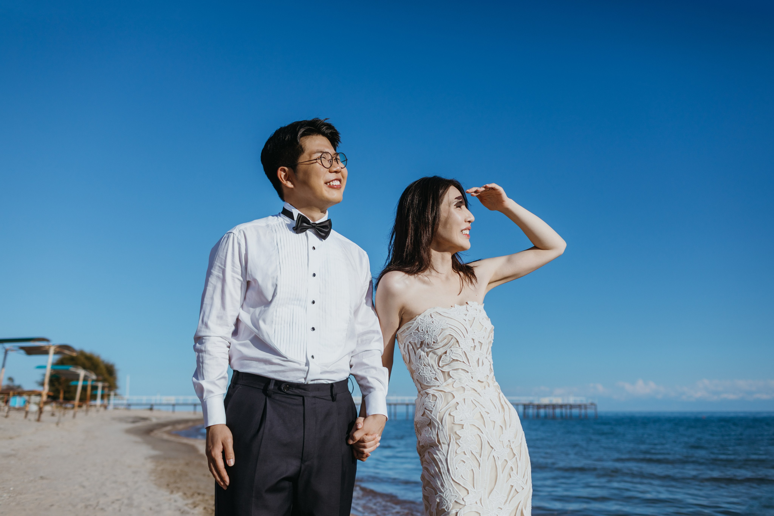 Чесан и Лиса (South Korea) — свадебная фотосессия на Иссык-Куле, пансионат “Каприз” | Chisun & Lisa — Issyk-Kul Lake wedding photos, Capriz. Фотограф в Бишкеке Оксана Шувалова