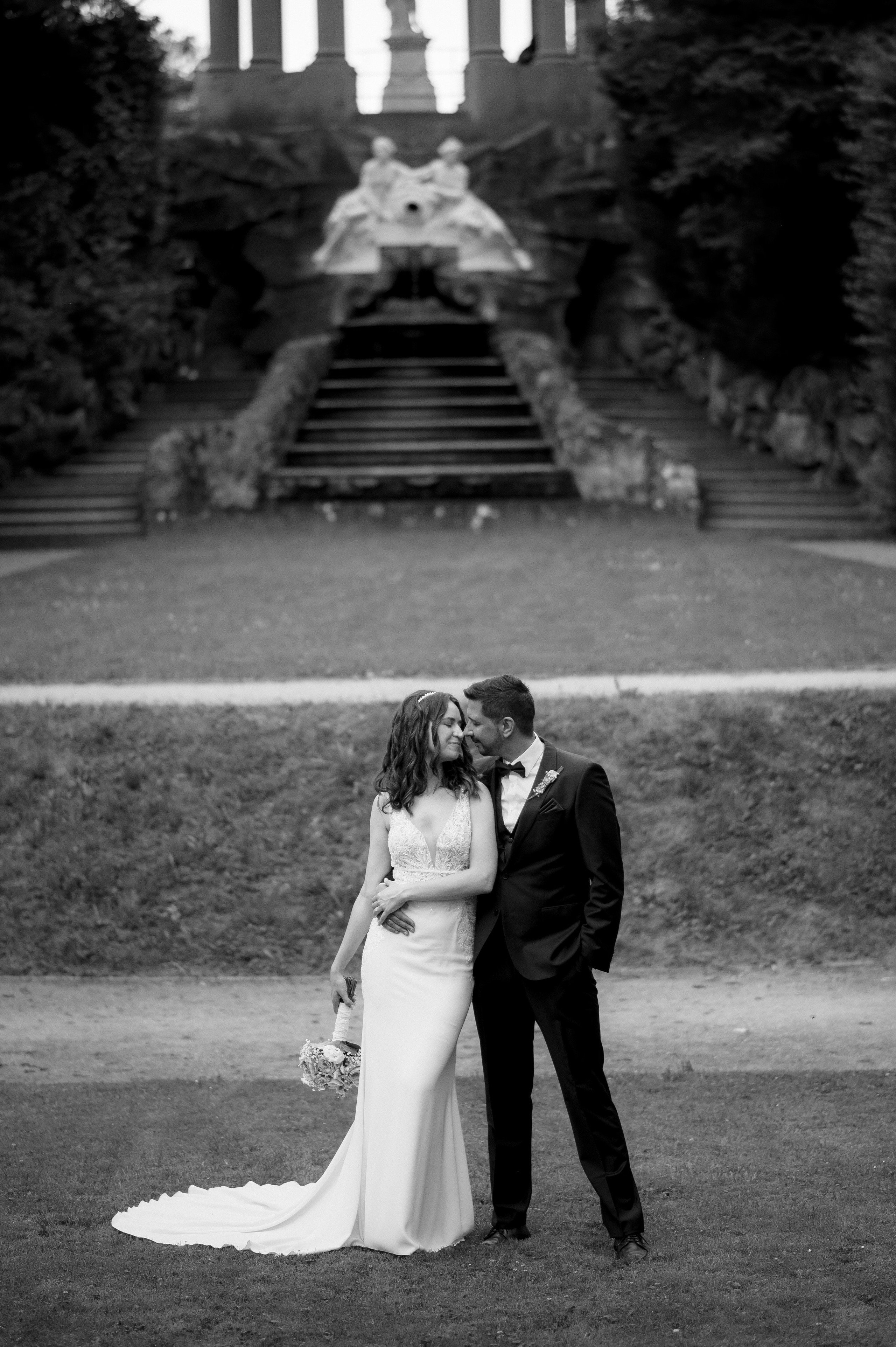 Hochzeitspaar vor dem Apollotempel