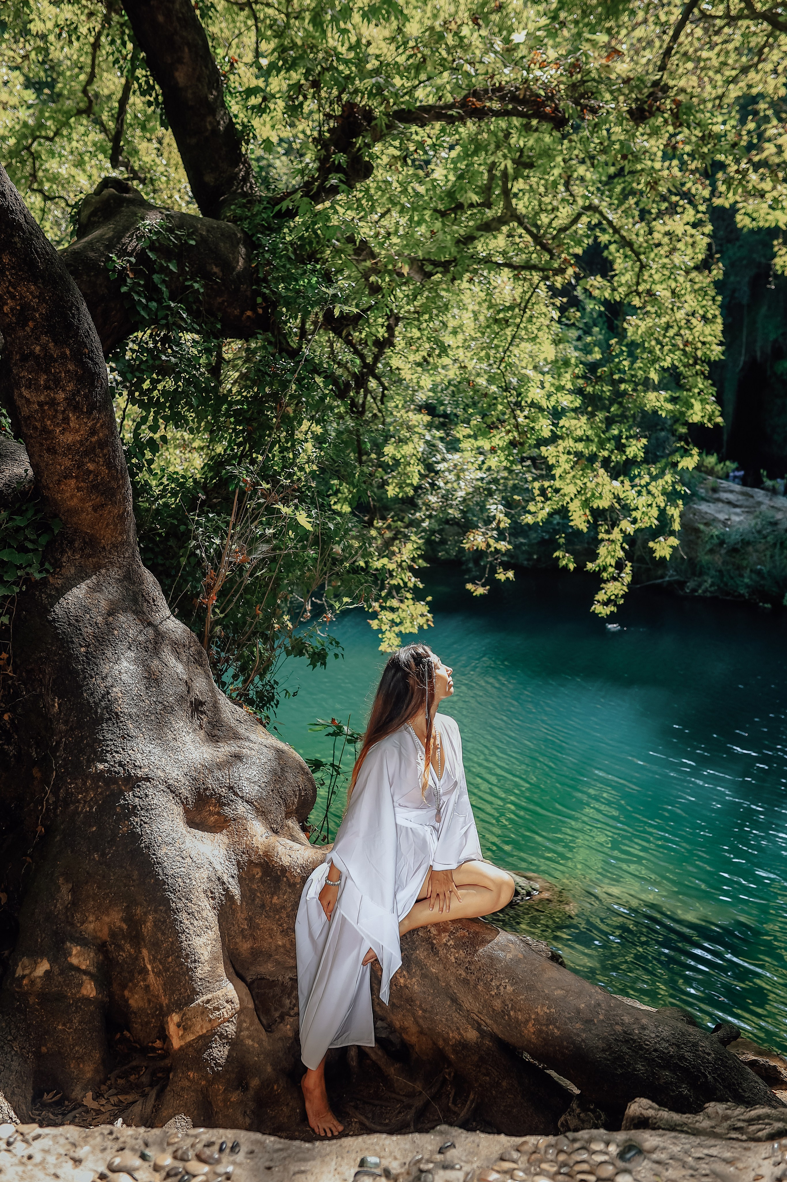 Photoshooting at Kurshunlu waterfall. Photographer in Turkey, Antalya, Kemer, Belek, Side, Kas, Fethiye
