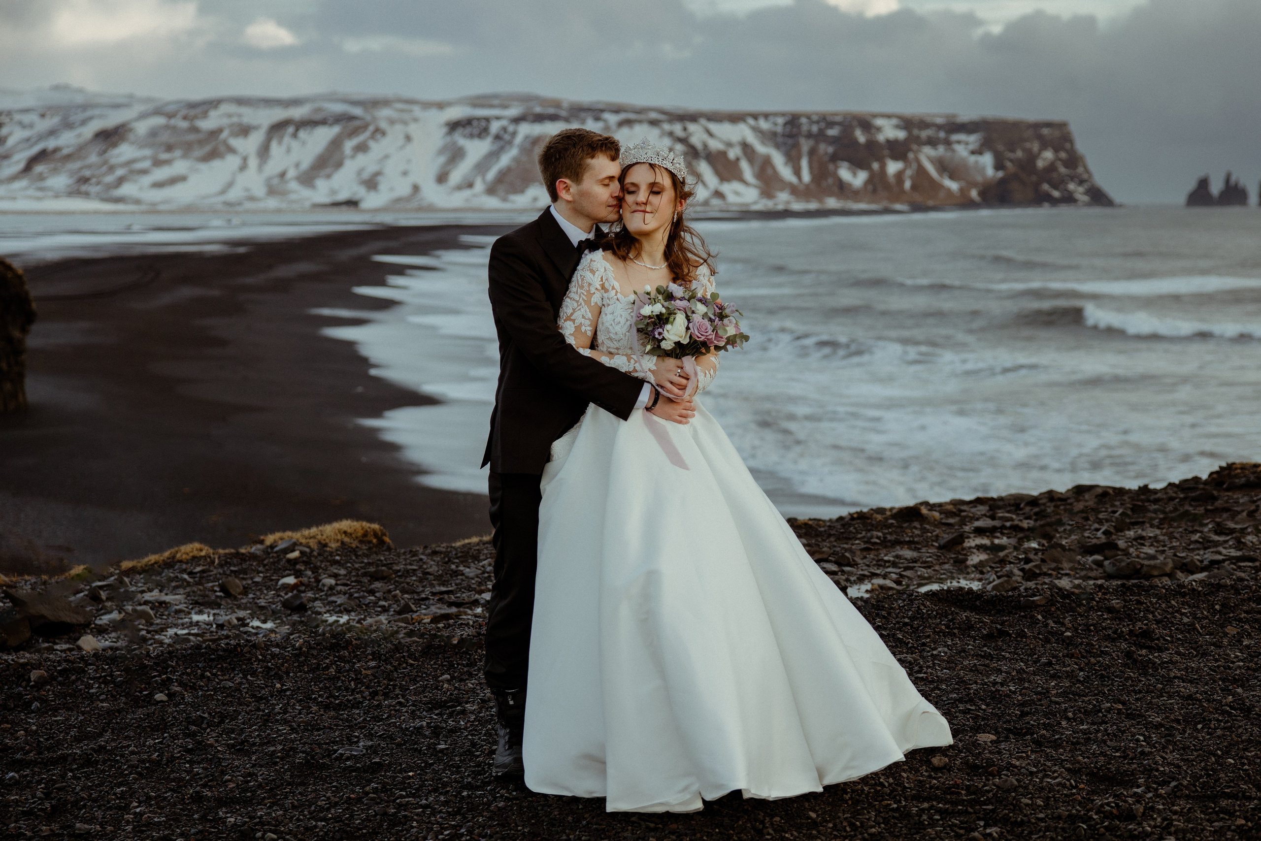 Snowy Elopement in Iceland. Iceland elopement photographer & videographer