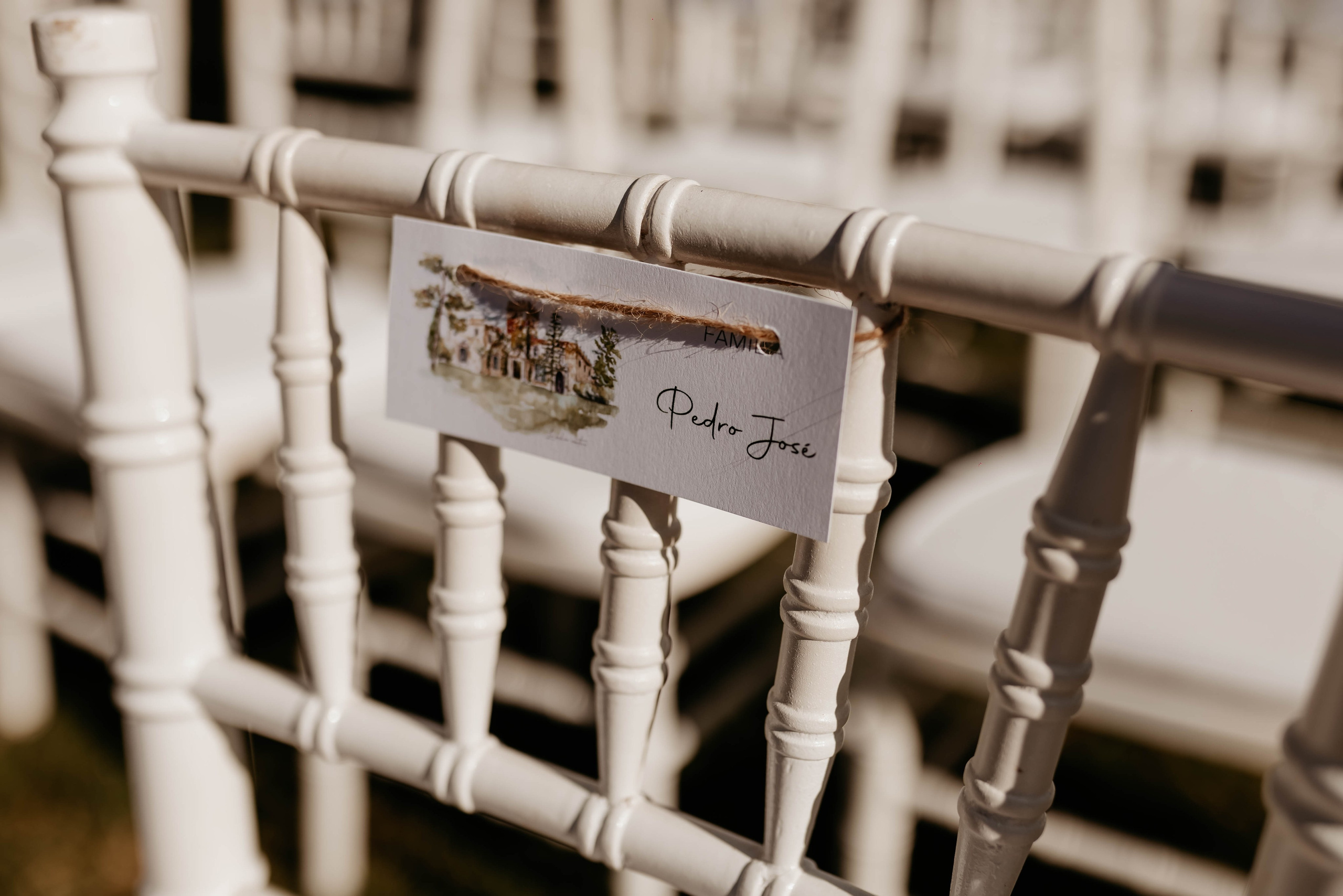 silla con nombre personalizada para la boda