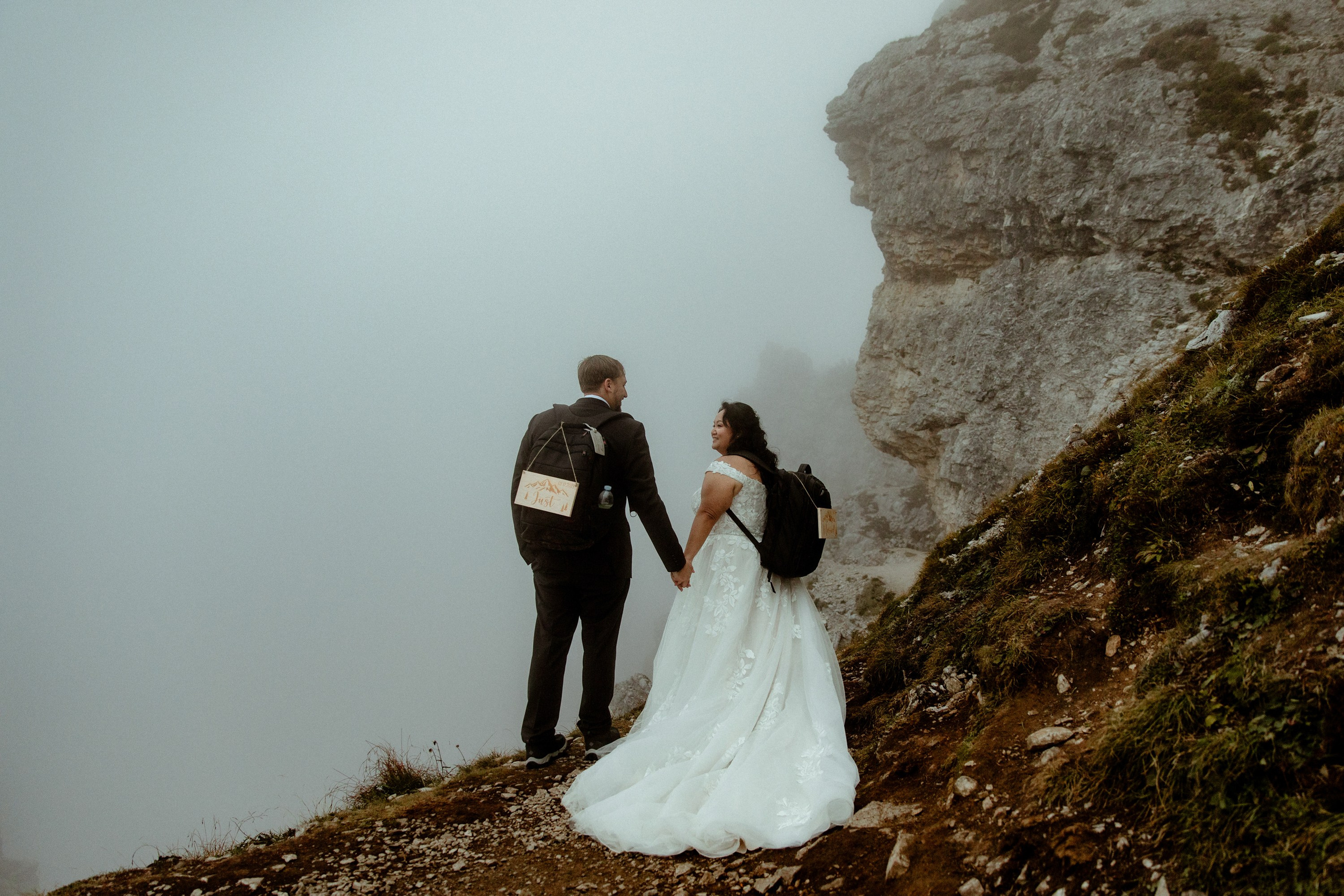 Secret Dolomites elopement at Lago di Braies & Cadini di Misurina | Best place to elope in Italy. Iceland elopement photographer & videographer