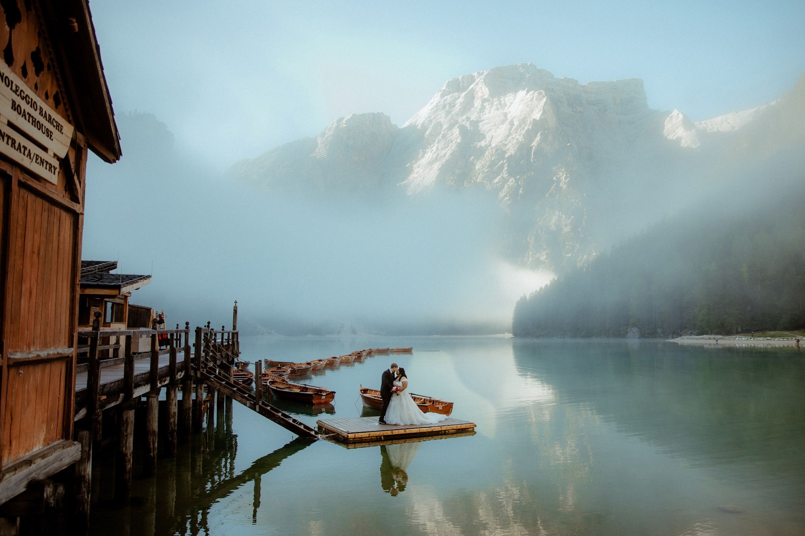 Secret Dolomites elopement at Lago di Braies & Cadini di Misurina | Best place to elope in Italy. Iceland elopement photographer & videographer