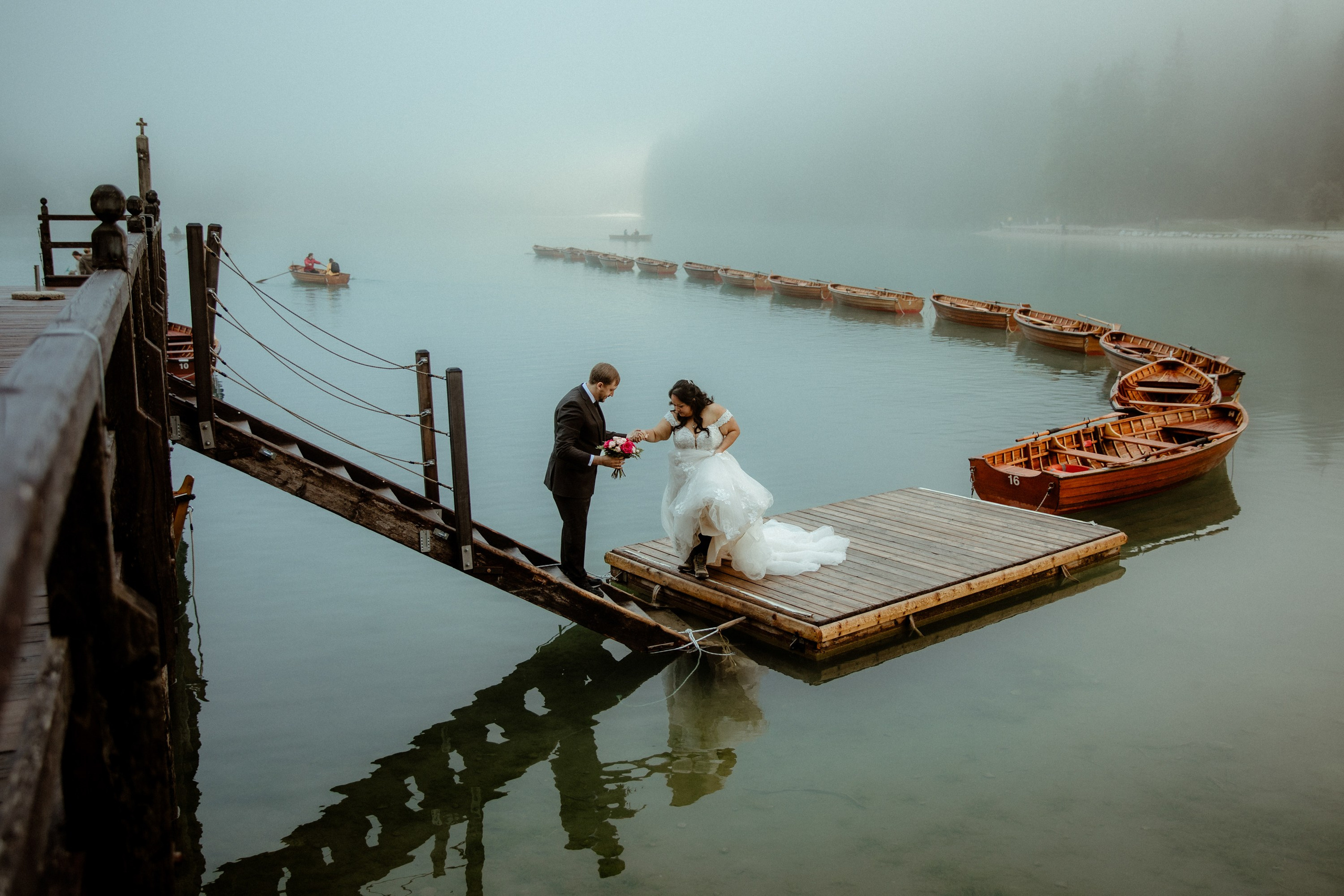 Secret Dolomites elopement at Lago di Braies & Cadini di Misurina | Best place to elope in Italy. Iceland elopement photographer & videographer