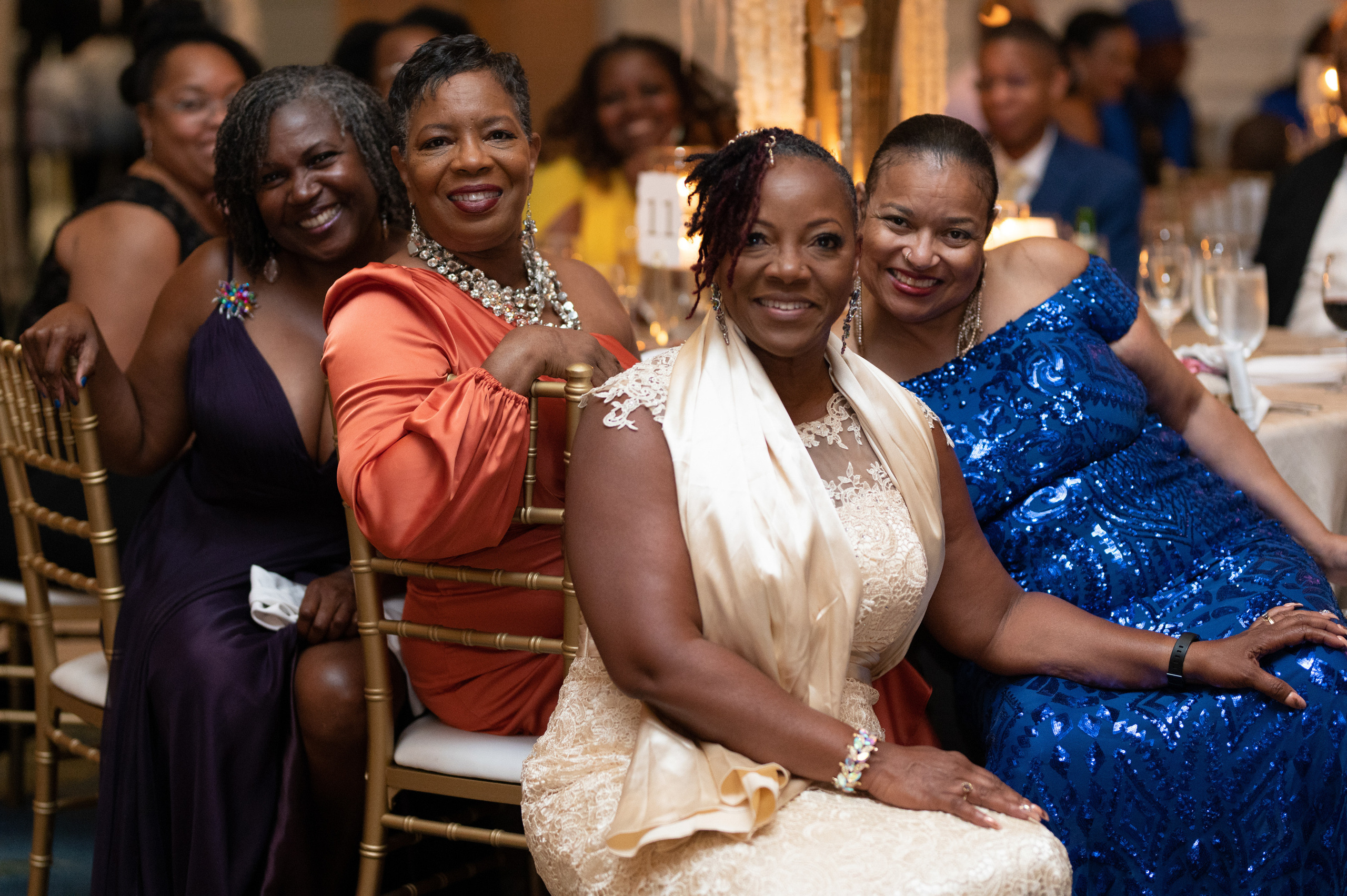 a group of women sitting at a table