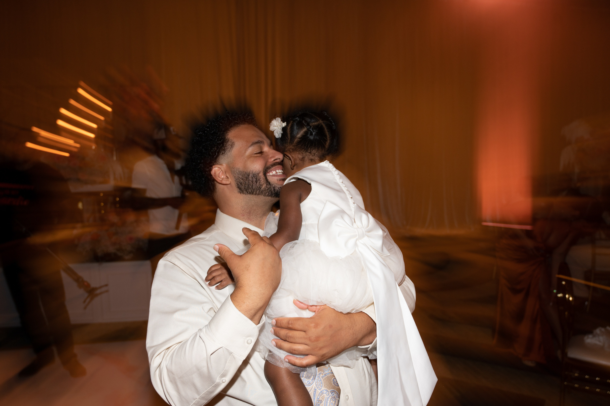a man holding a woman