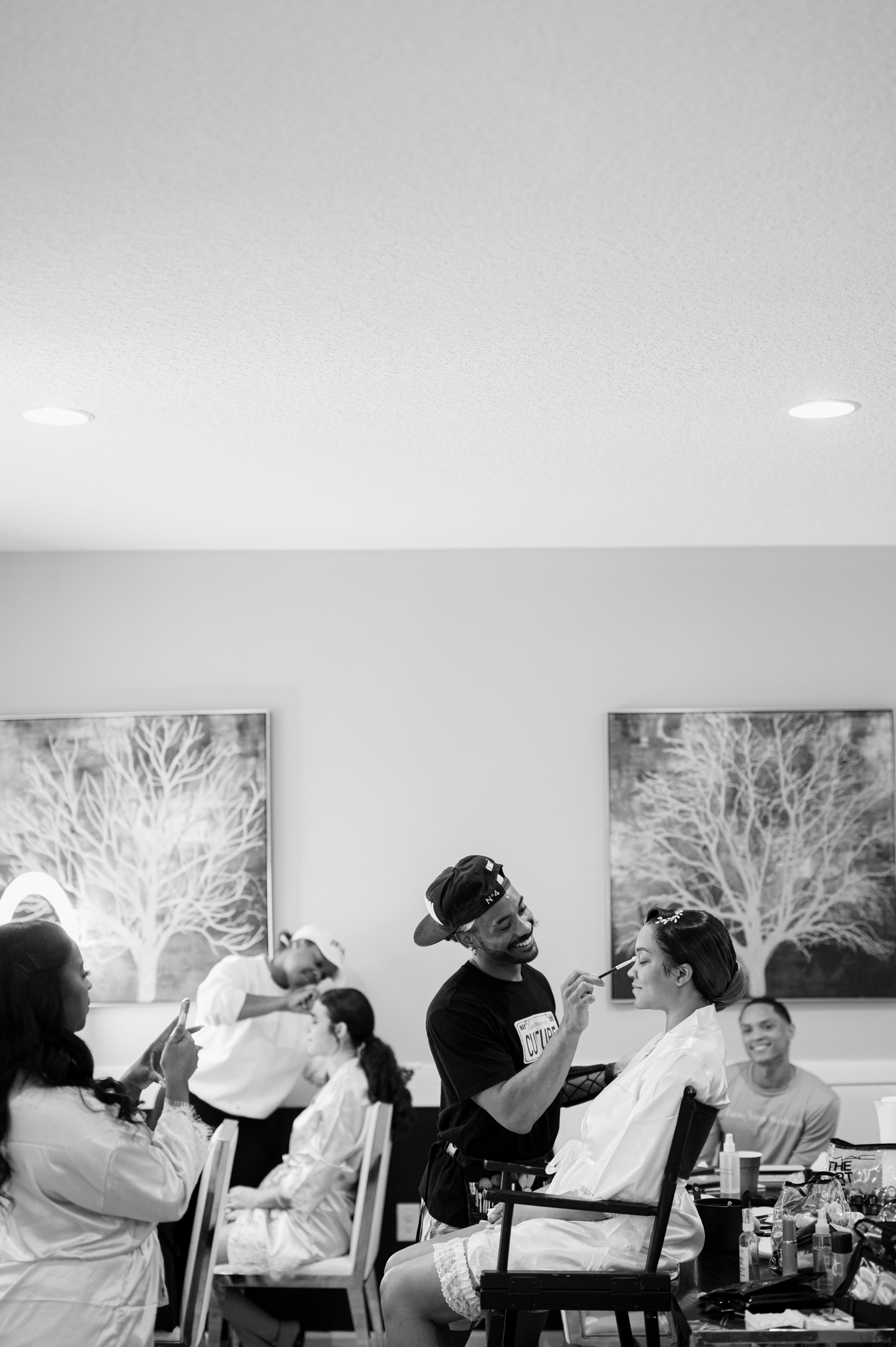 a group of people sitting around a table