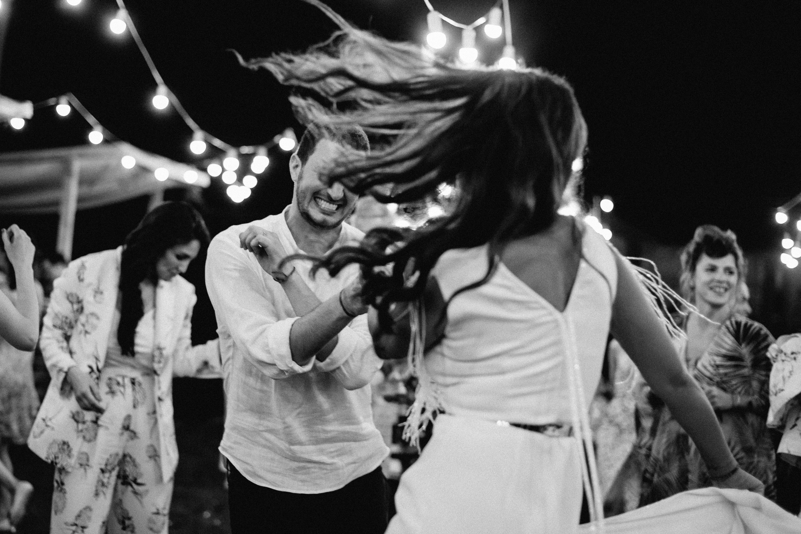 a couple dancing at a wedding