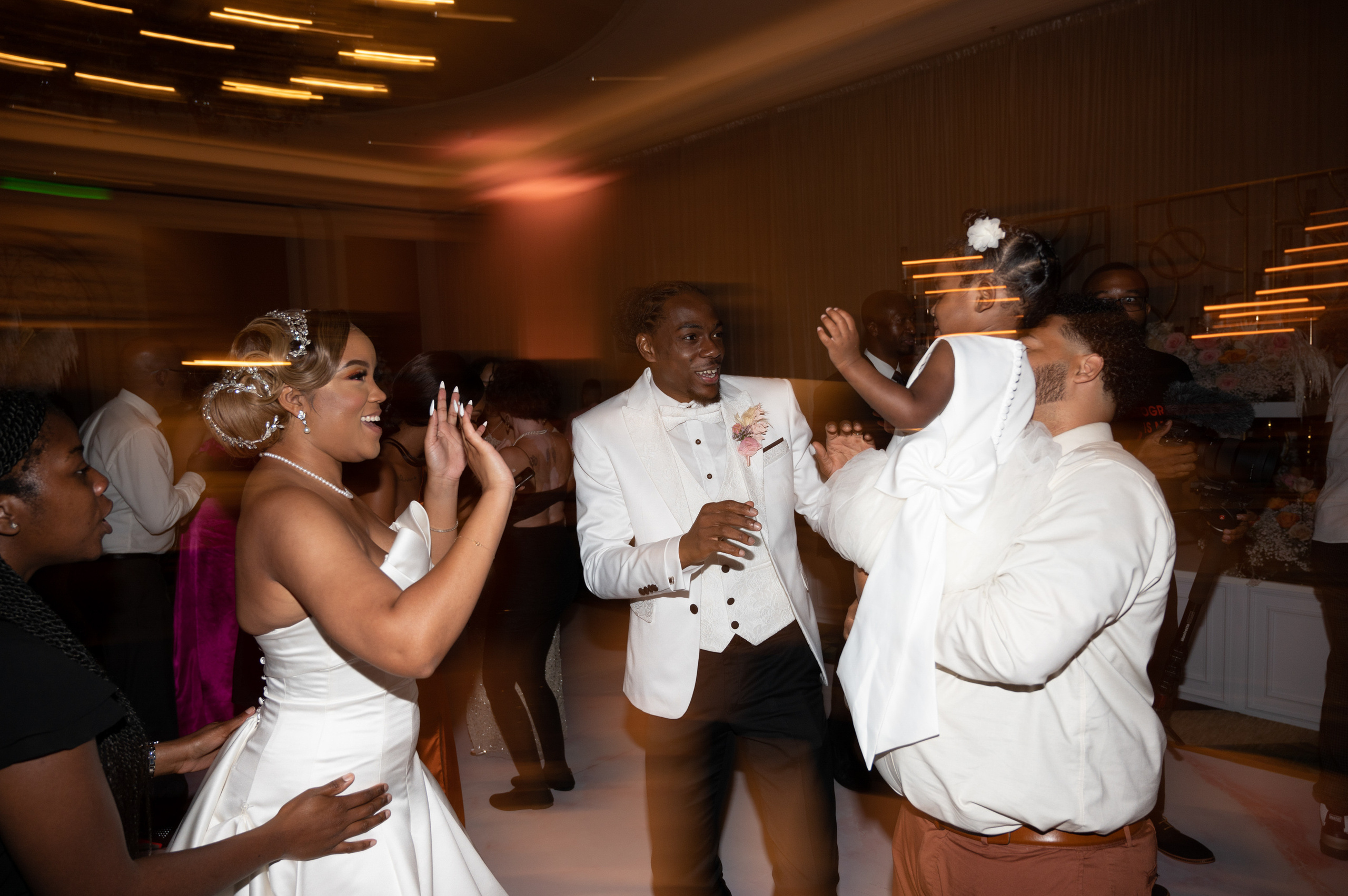 a group of people dancing