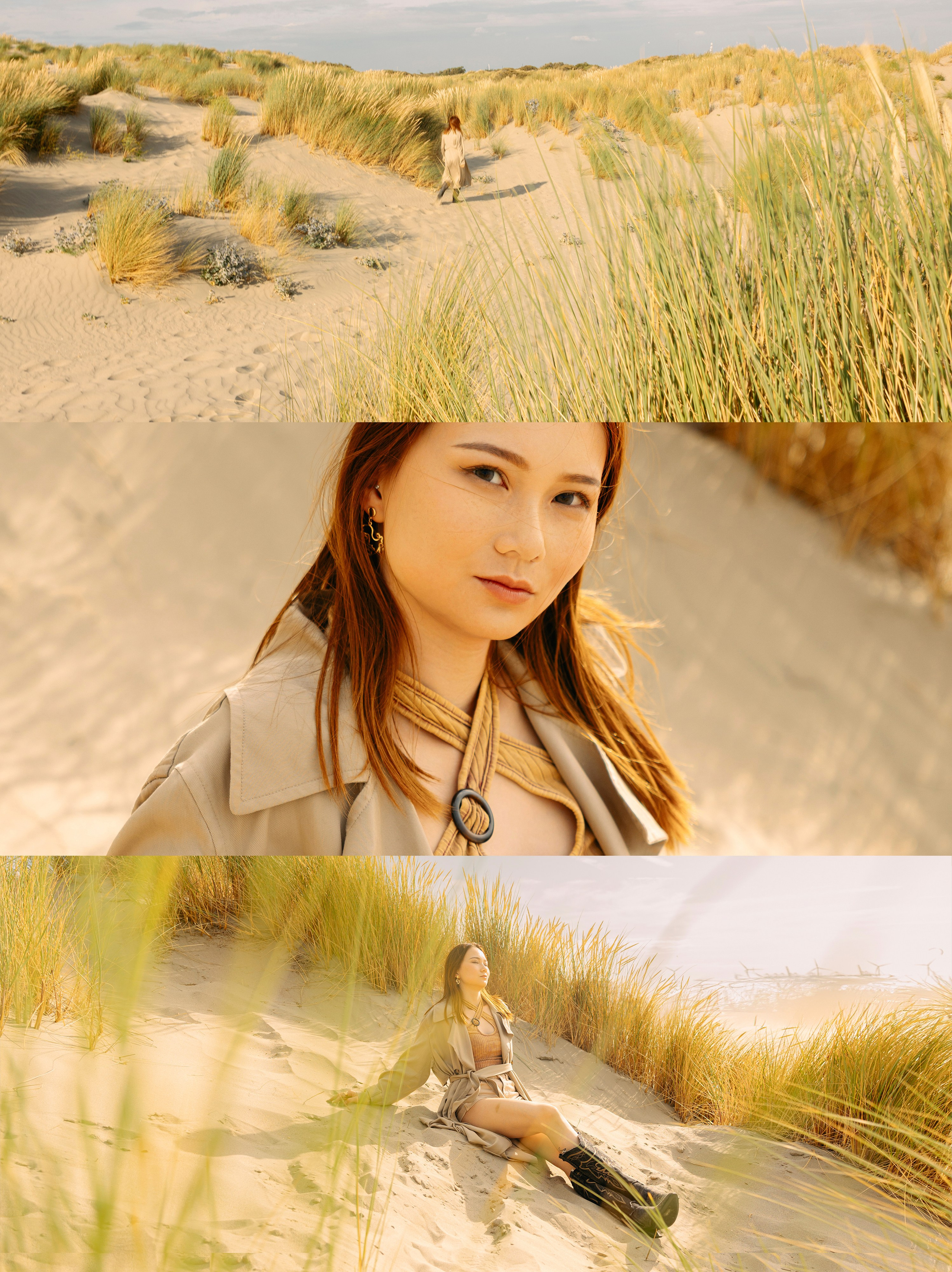 In the Dunes — Portrait Photoshoot on the Dutch Coast. Romantic & Soulful Photography by Natalia Olhova in Rotterdam