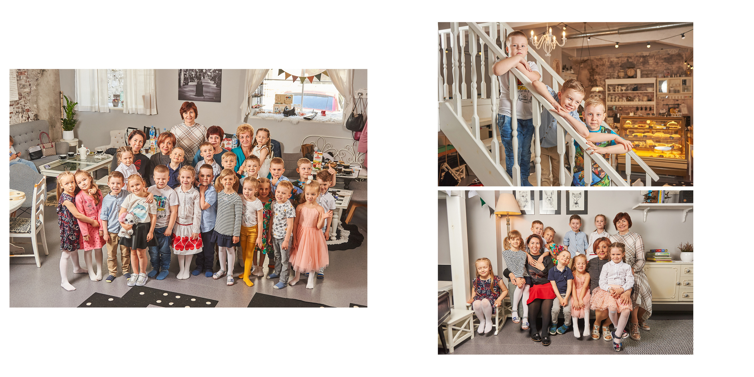 Разворот с групповой фотографией всех детей и воспитателей.