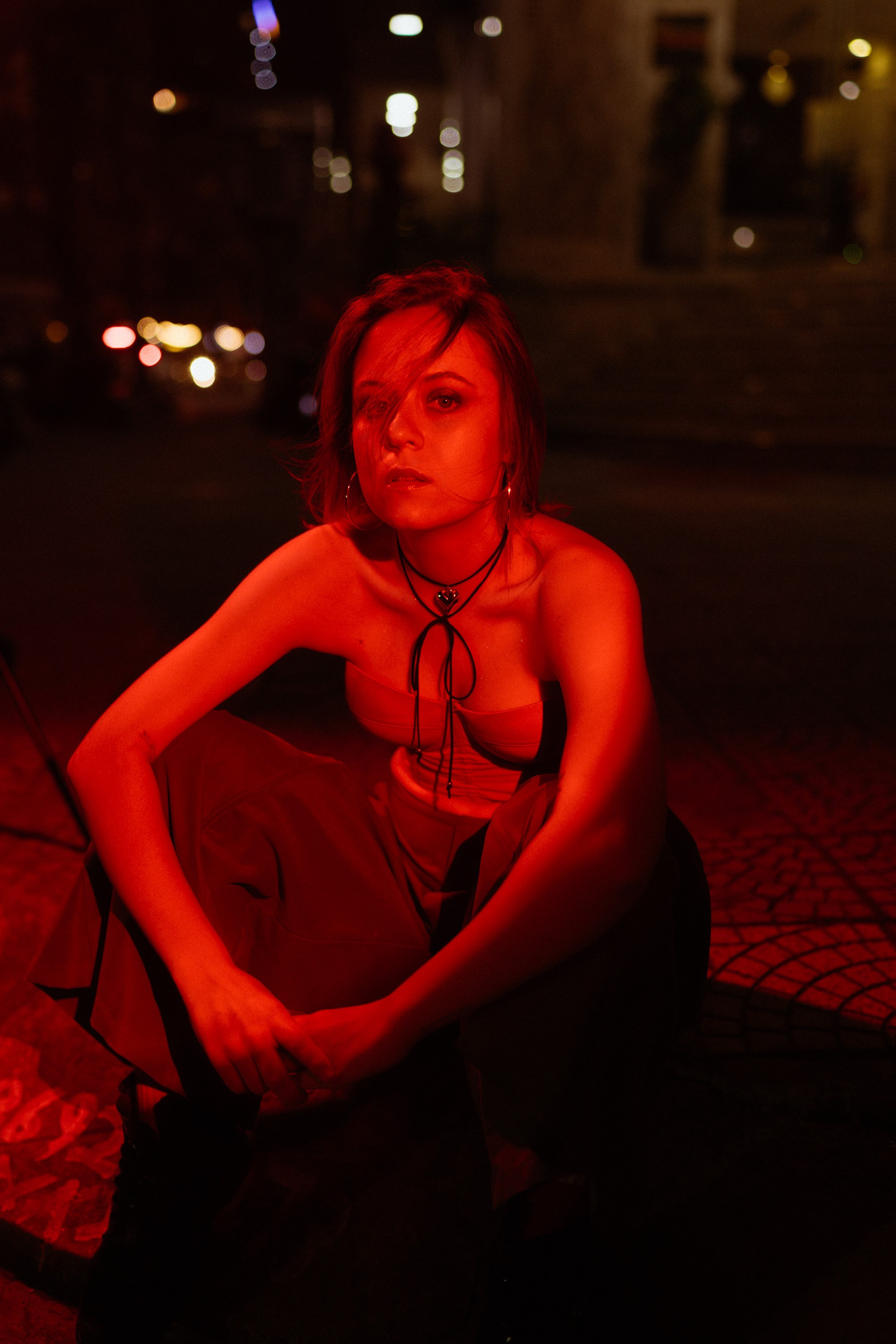 Street Shooting with color light in Da-Nang. Aesthetic & Lifestyle photographer in Da Nang, Vietnam