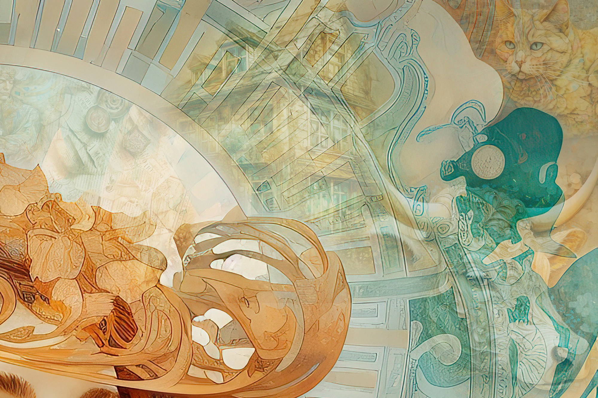 ONE OF A KIND digital art collage. Lolly Shine. Contemporary digital artist