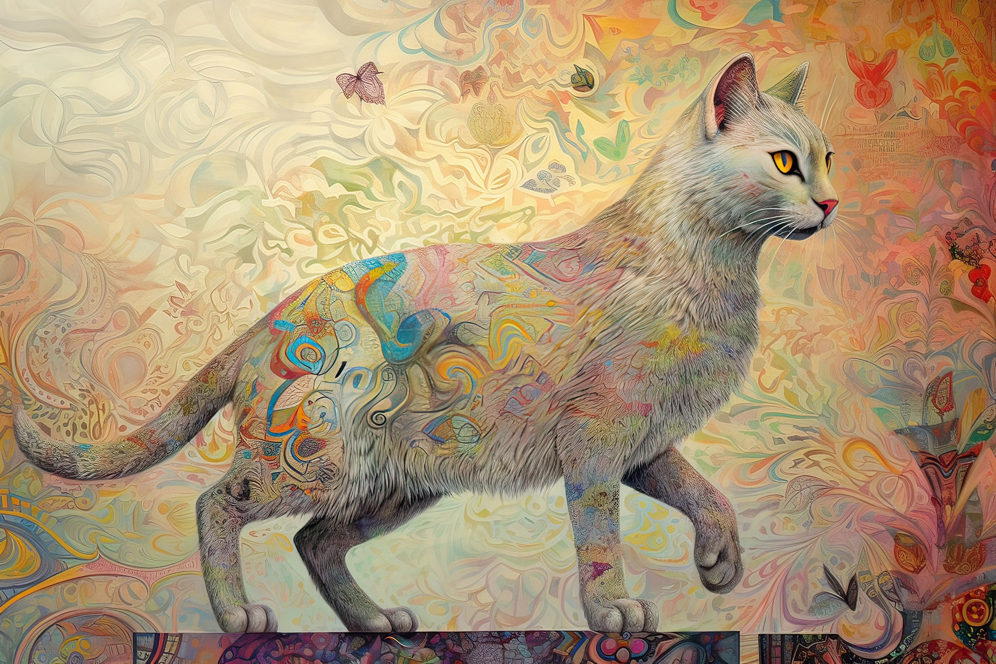 Cat. Artwork #22 from Collection “Sacred Animals”