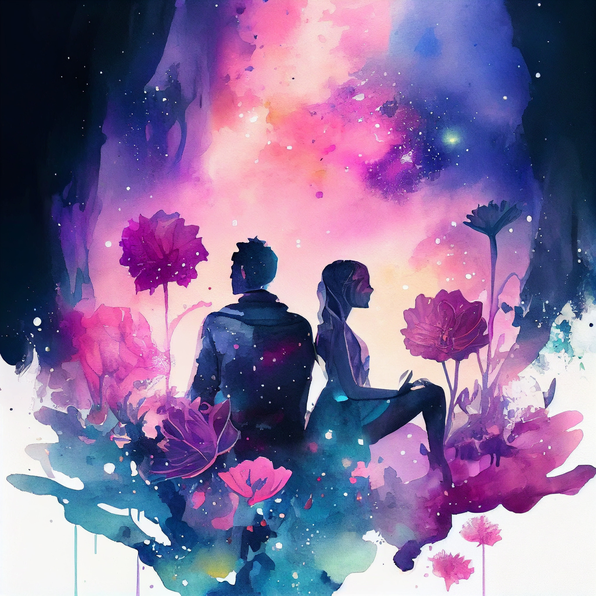 Watercolor collection Magic love artwork #7 Lolly Shine. Lolly Shine. Contemporary digital artist