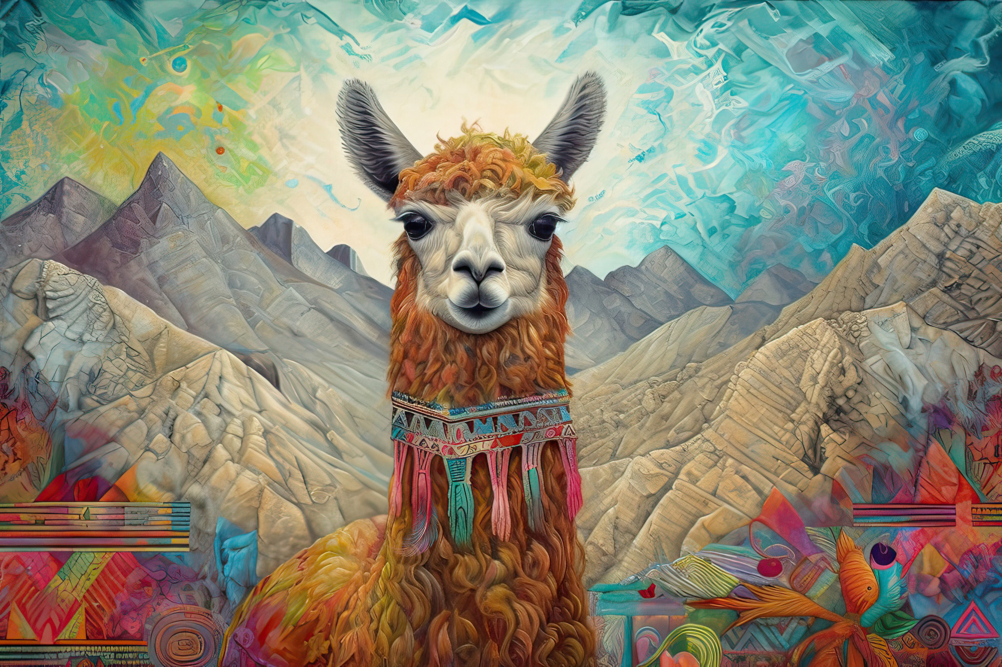 Lama Collection Sacred Animals Artwork #13 Lolly Shine. Lolly Shine. Contemporary digital artist