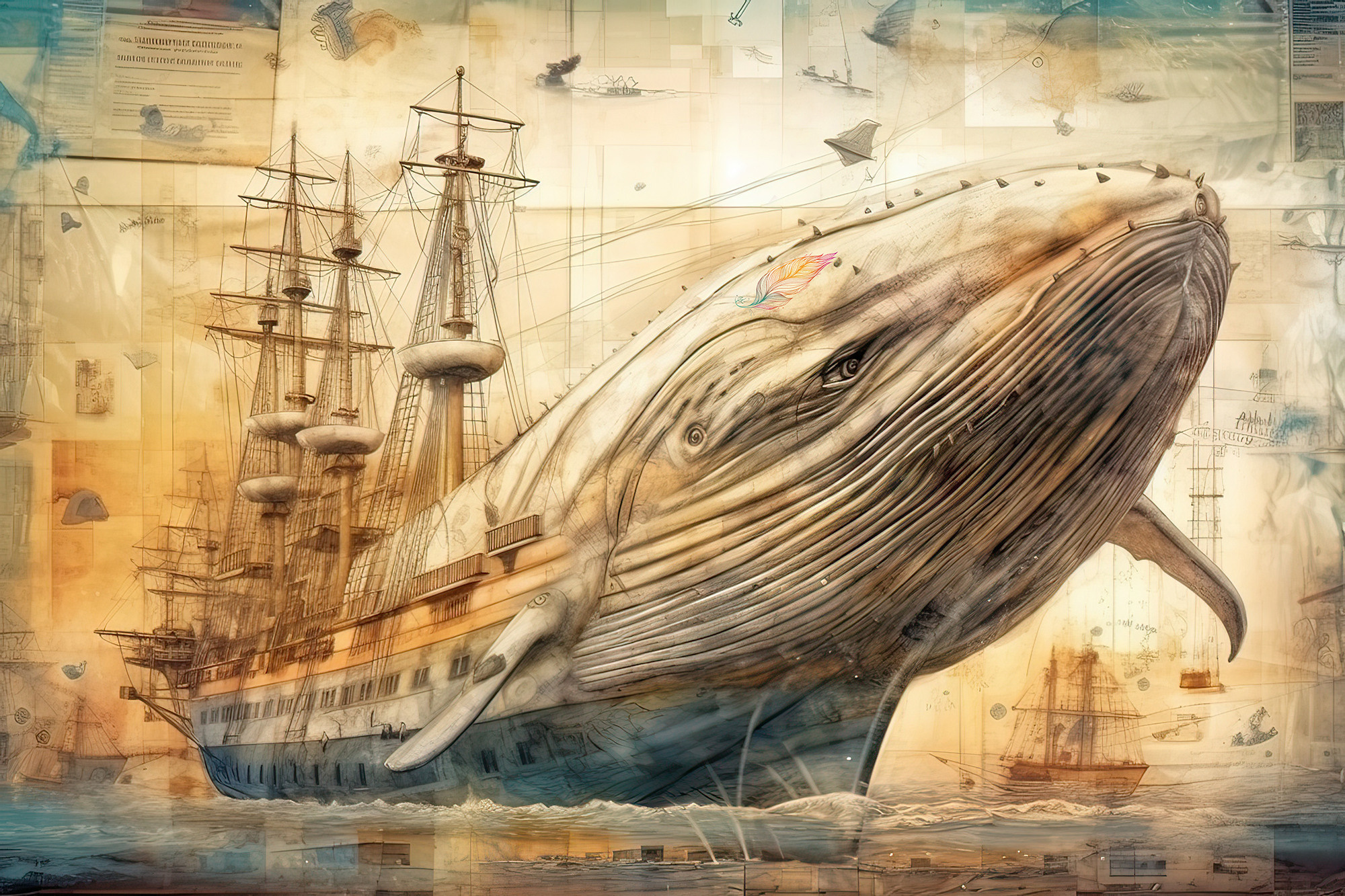 Whale. Artwork #14 from Collection “Sacred Animals”