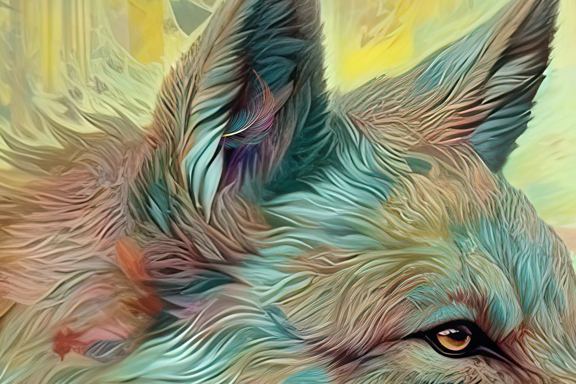 Wolf Collection Sacred Animals Artwork #18 Lolly Shine. Lolly Shine. Contemporary digital artist