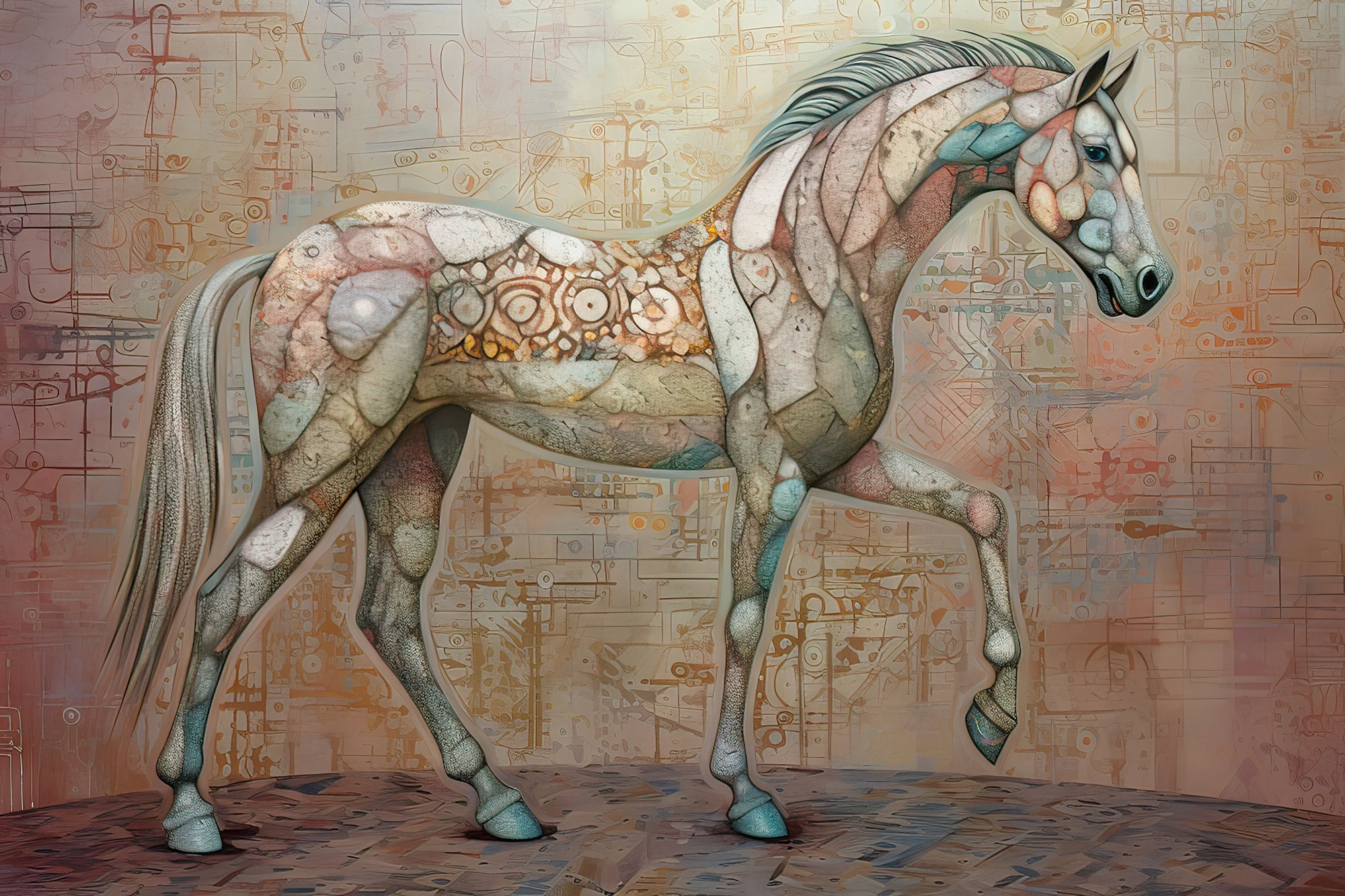 Horse Collection Sacred Animals Artwork #24 Lolly Shine. Lolly Shine. Contemporary digital artist