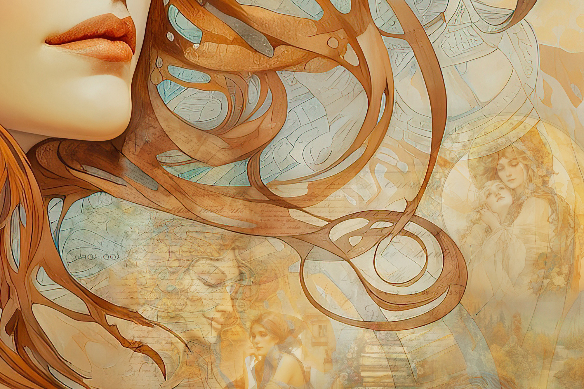 ONE OF A KIND digital art collage. Lolly Shine. Contemporary digital artist