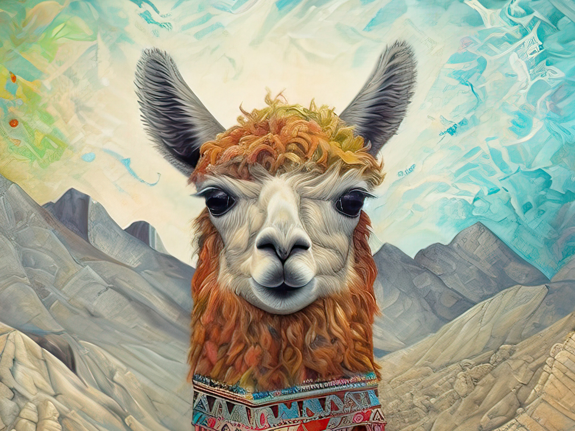 Lama Collection Sacred Animals Artwork #13 Lolly Shine. Lolly Shine. Contemporary digital artist