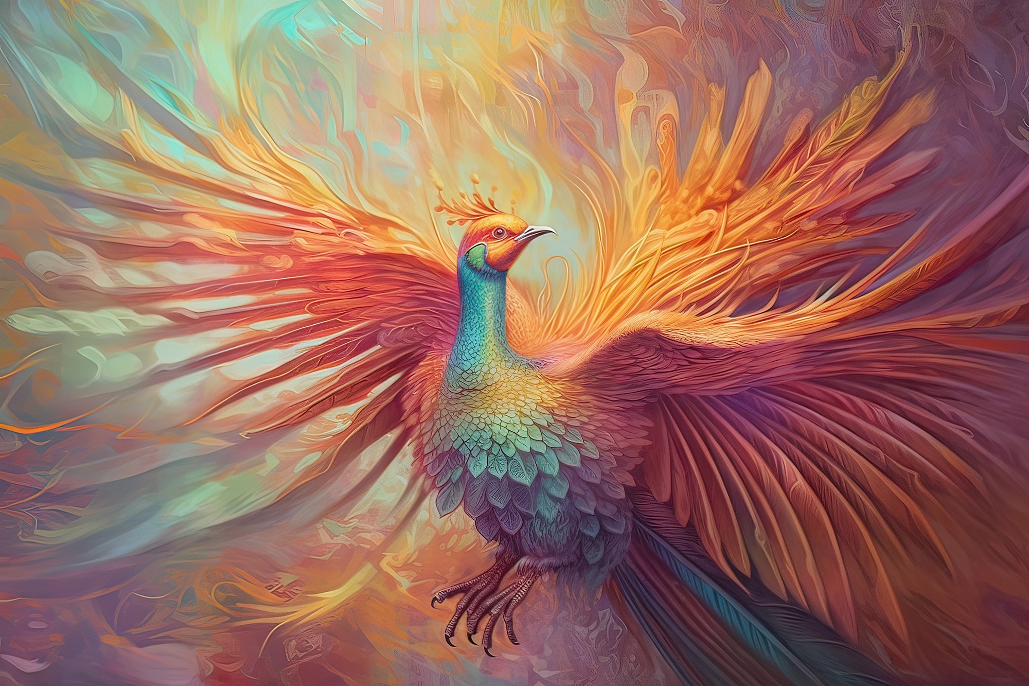 Phoenix. Artwork #4 from Collection “Sacred Animals”