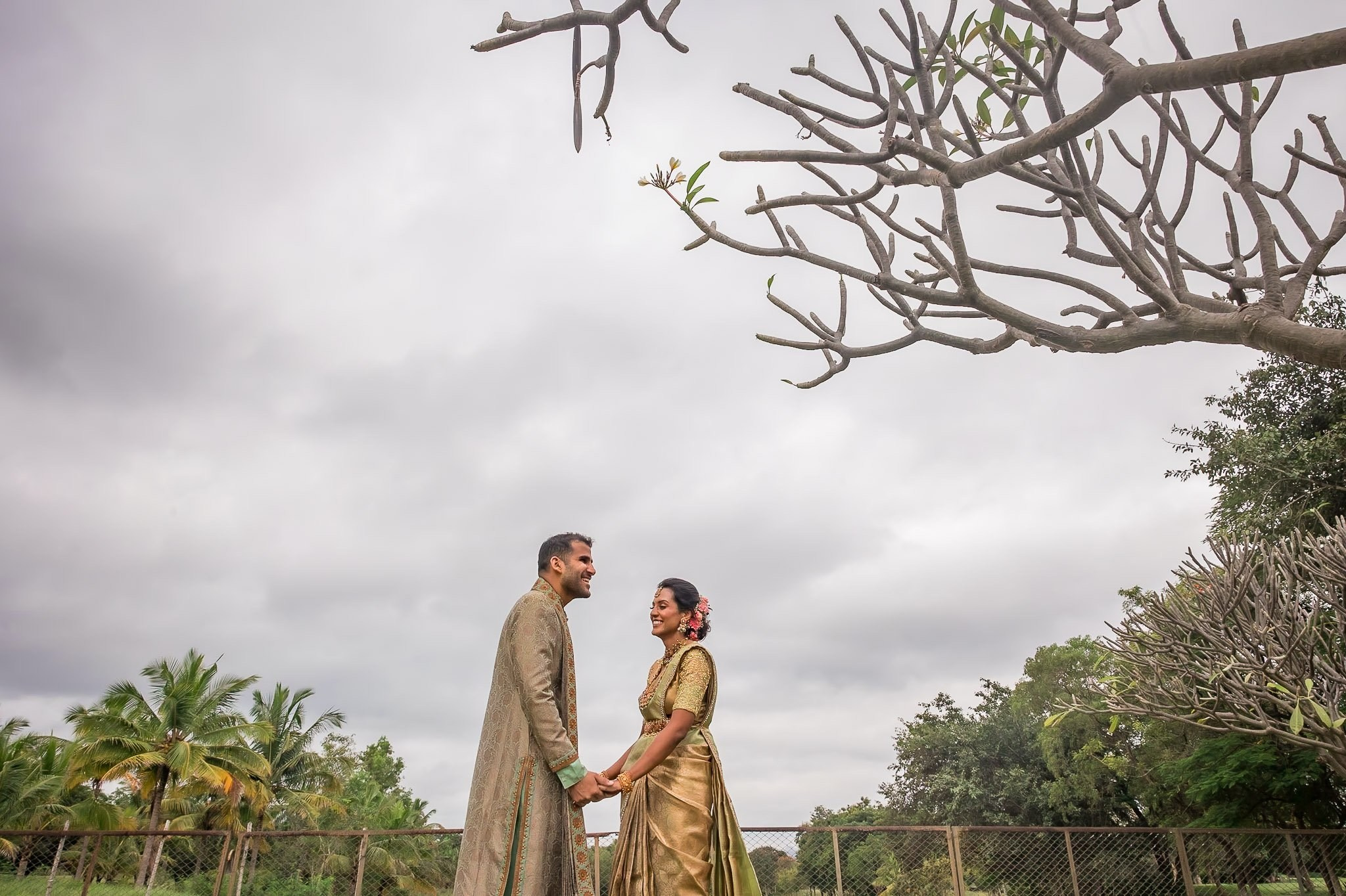 Explore the vibrant fusion of Punjabi and Chettinad cultures in this stunning destination wedding at Eagleton The Golf Resort, Bangalore. Ph