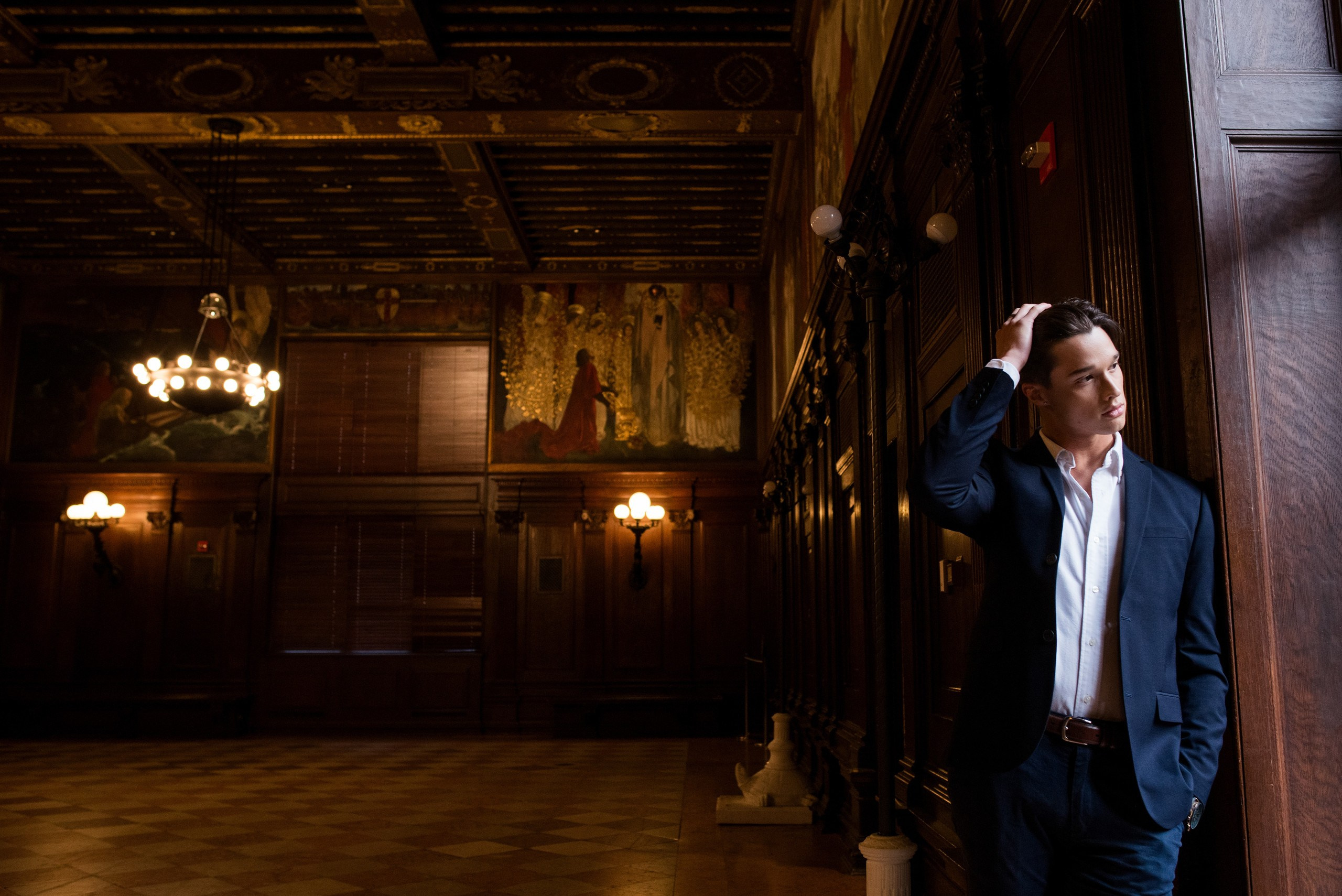 Capturing Boston’s Essence: John’s Photoshoot at Boston Public Library. Wedding photographer in Orlando, Boston & New York Anderson Marques
