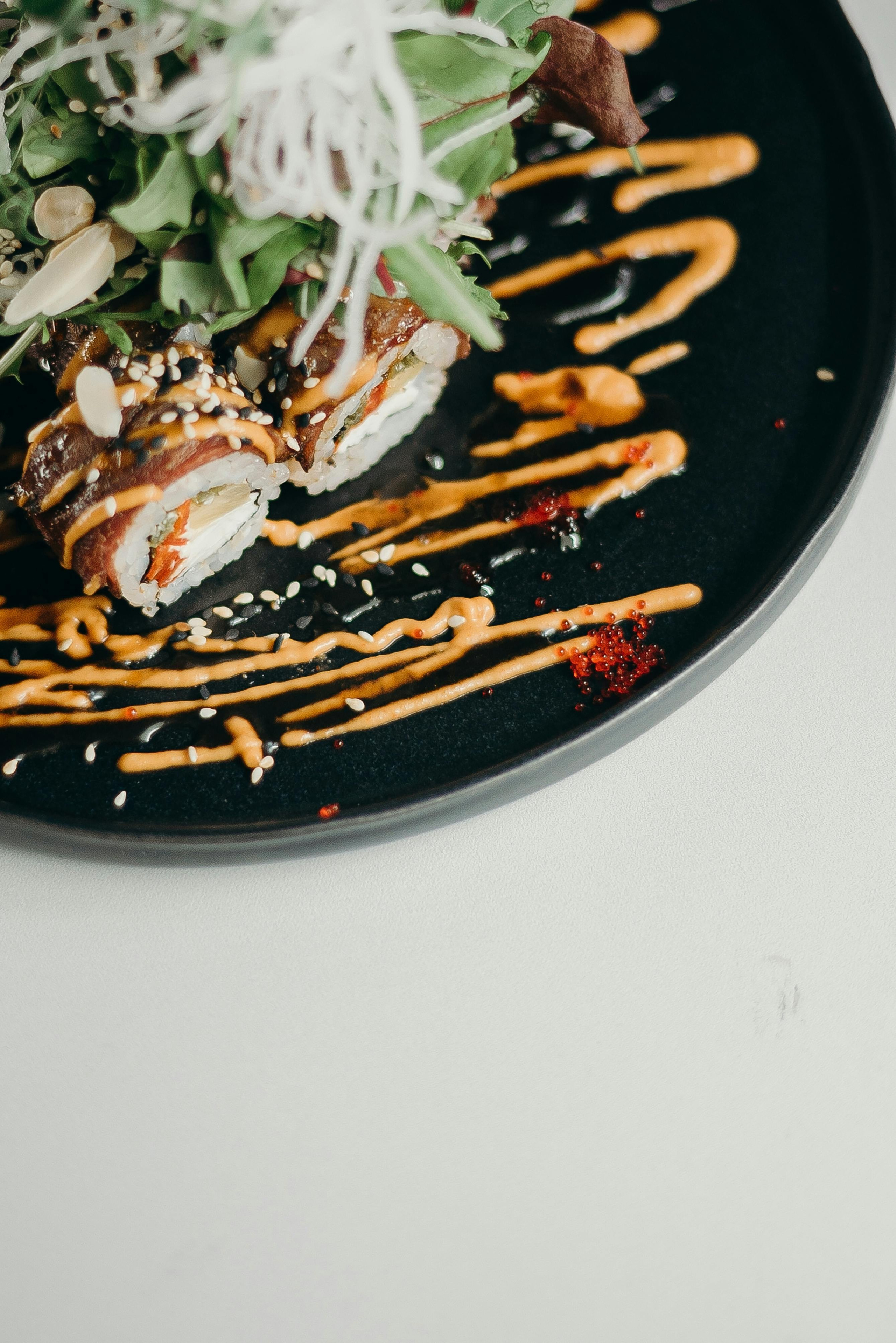 Restaurant food photography of Asian noodle dish with vegetables and herbs, captured by Jay Soundo Creative