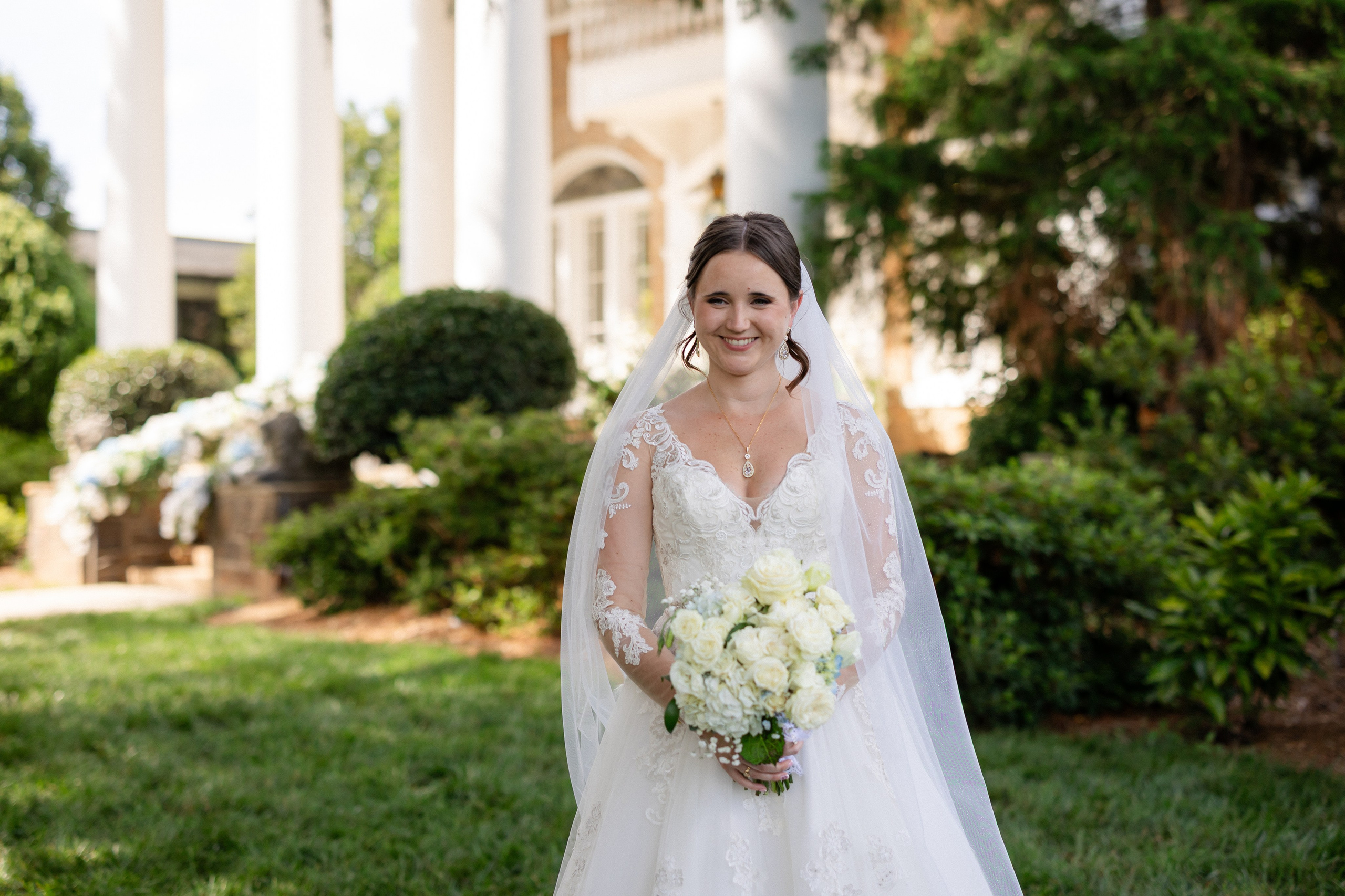 Lester & Annalise’s Romantic Summer Wedding at Gassaway Mansion in Greenville, SC. Wedding and portrait photography in Greenville SC