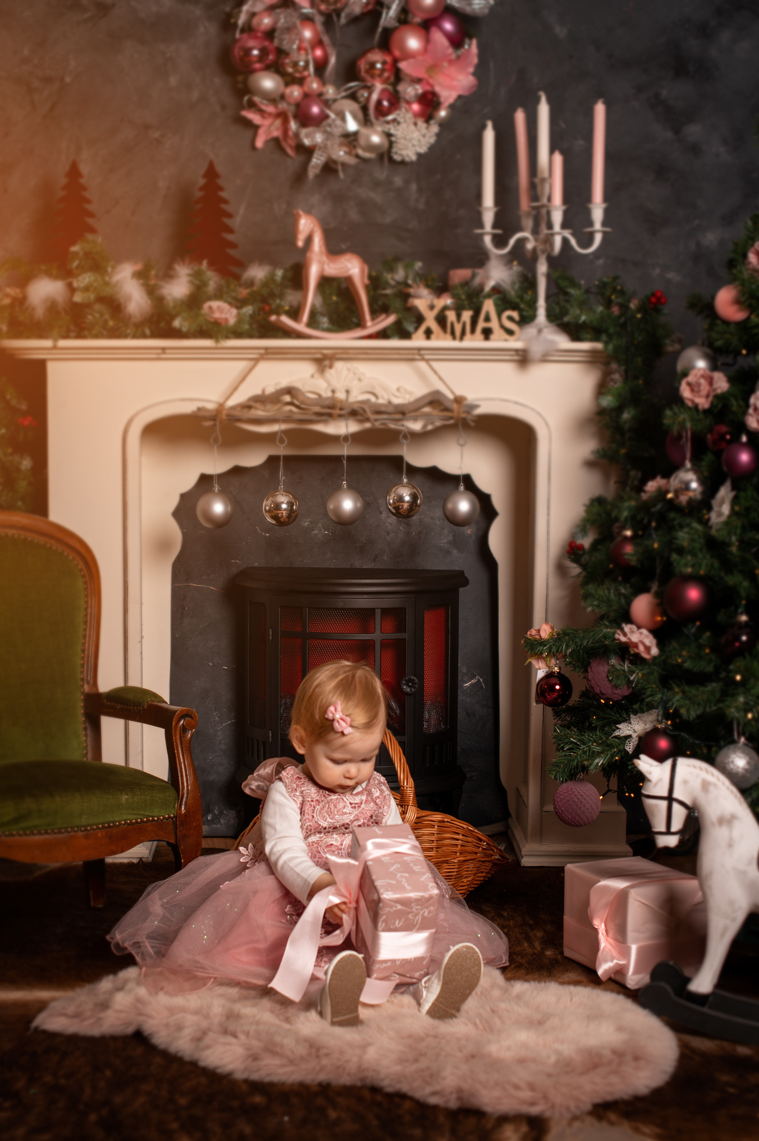 Weihnachtsshooting. Newbornfotograf Kinderfotograf Ulm Familienfotograf Anastasia Neu-Ulm