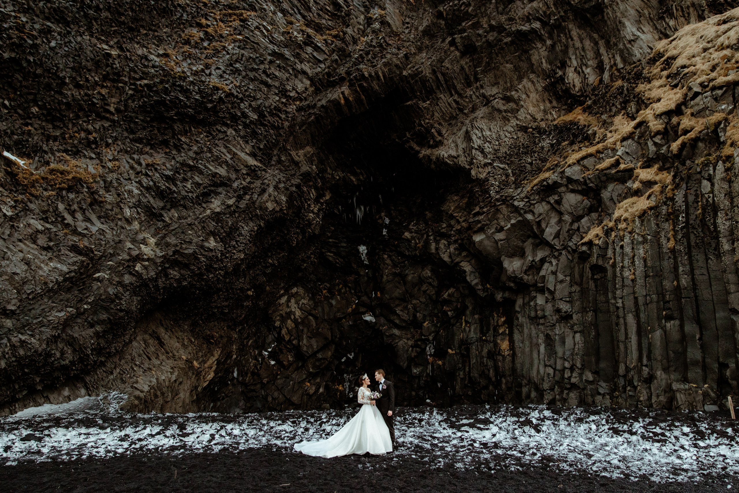 Snowy Elopement in Iceland. Iceland elopement photographer & videographer