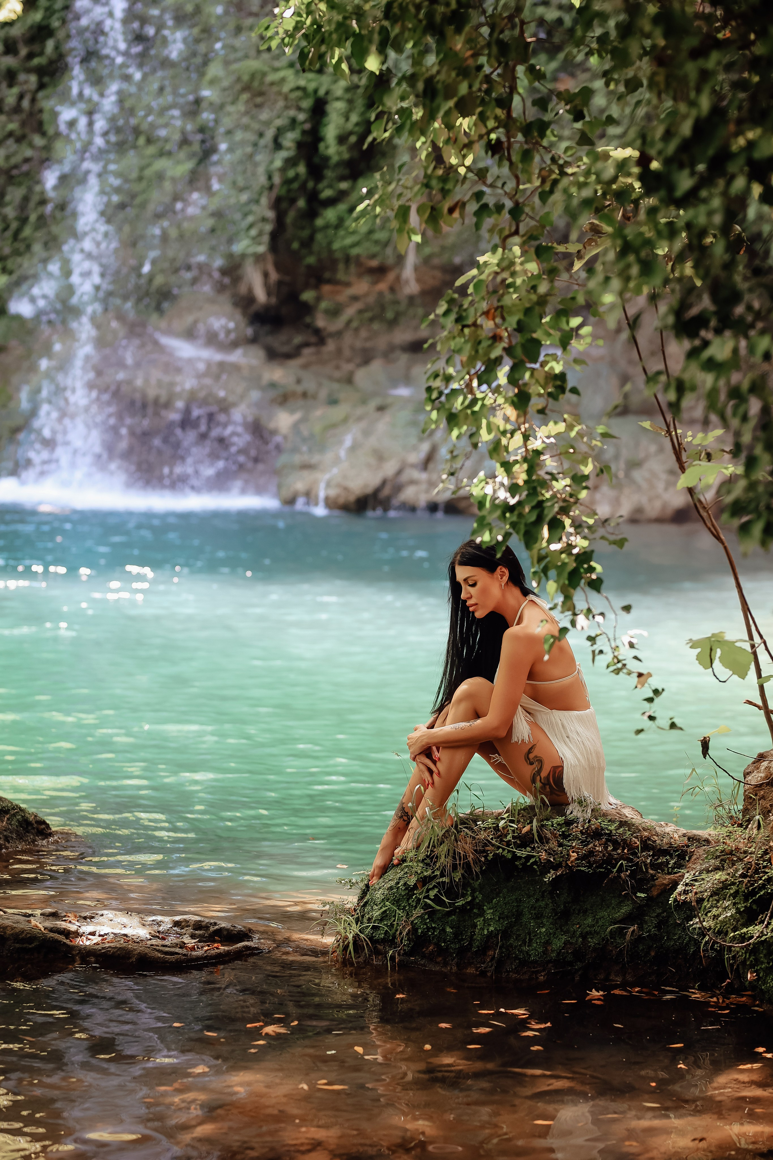 Photoshooting at Kurshunlu waterfall. Photographer in Turkey, Antalya, Kemer, Belek, Side, Kas, Fethiye